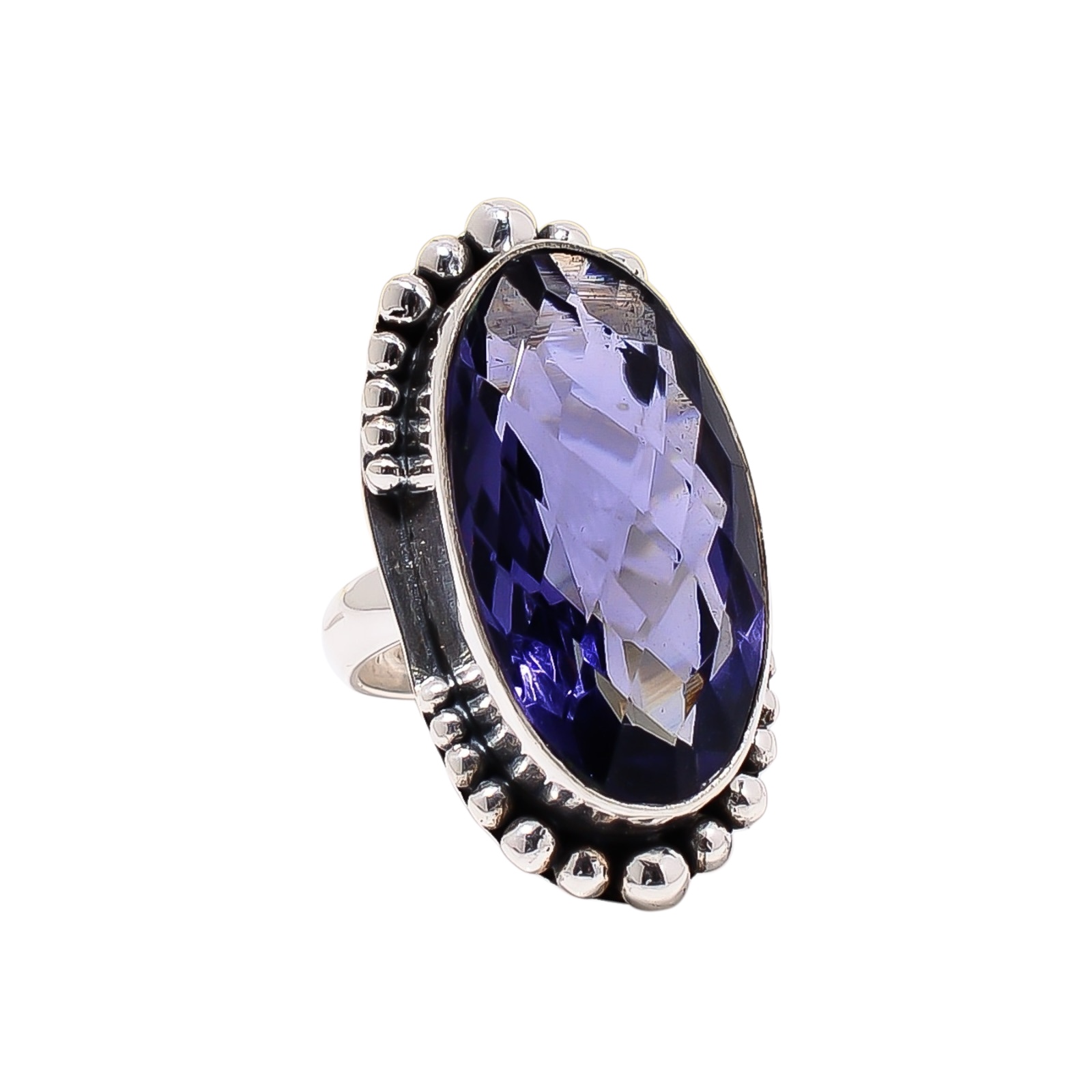 Iolite - Simulated 925 Sterling Silver Ring