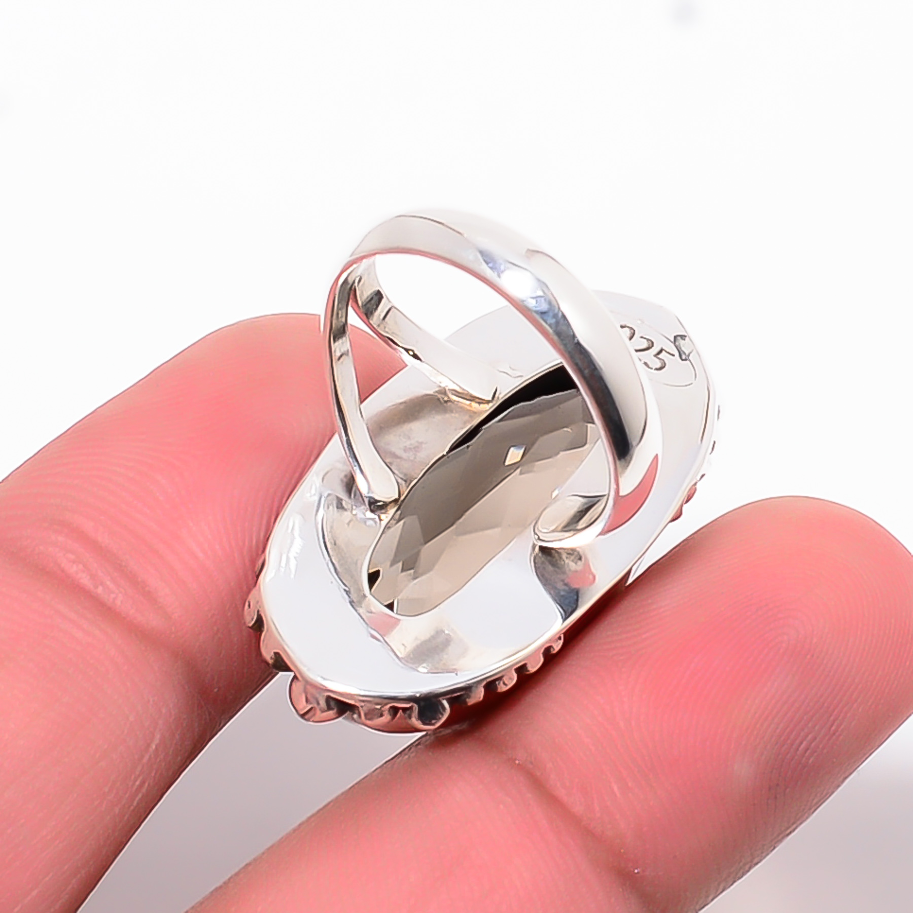 Smokey - Simulated 925 Sterling Silver Ring