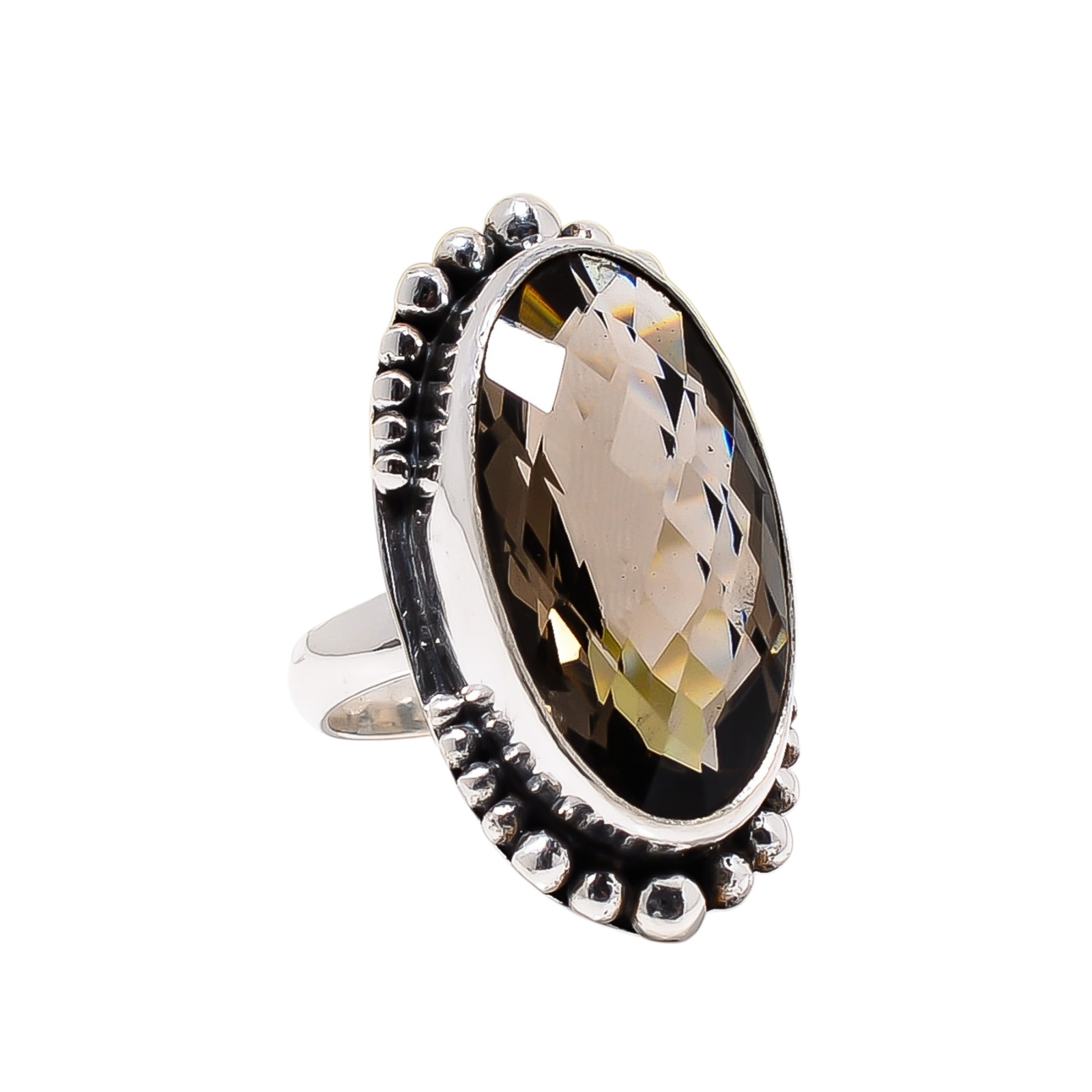 Smokey - Simulated 925 Sterling Silver Ring
