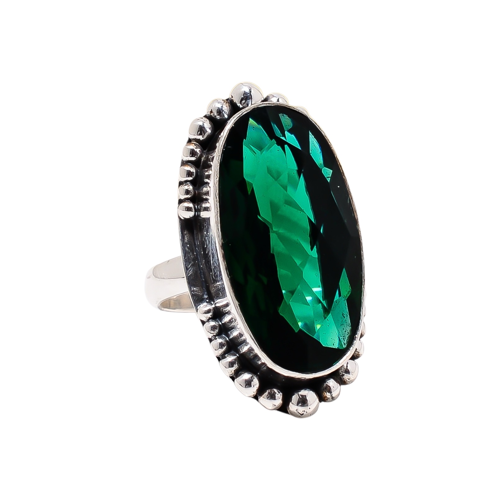 Chrome Diopside - Simulated 925 Sterling Silver Ring
