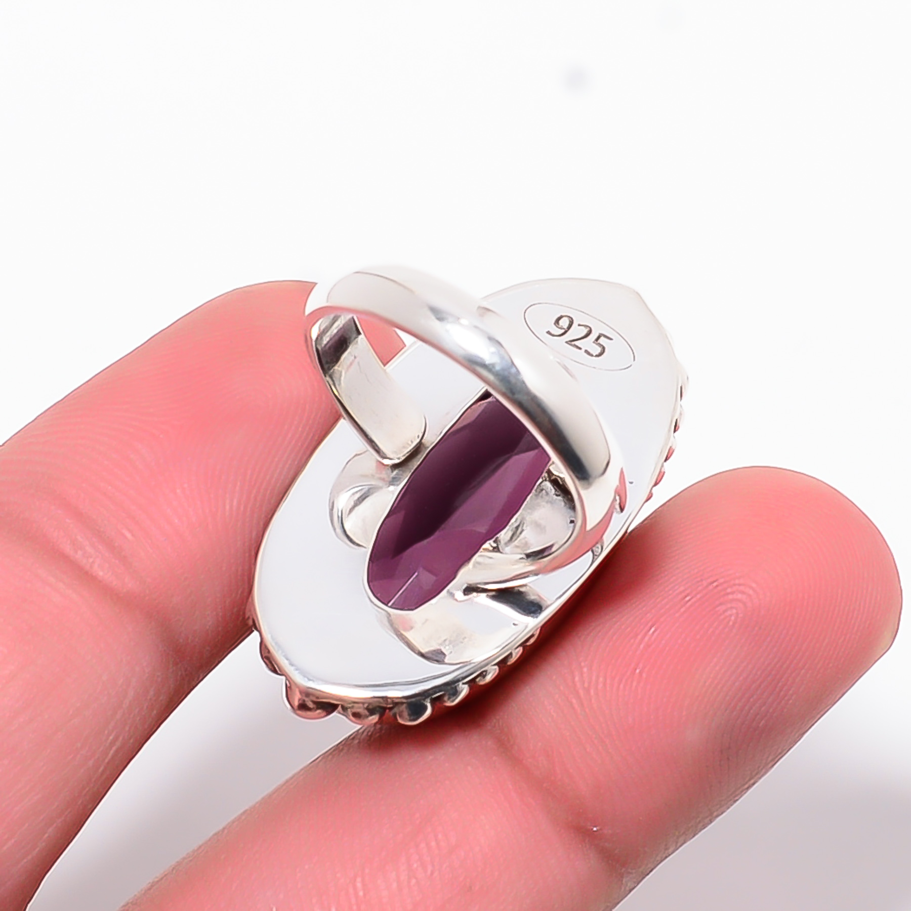 Purple Amethyst - Simulated 925 Sterling Silver Ring