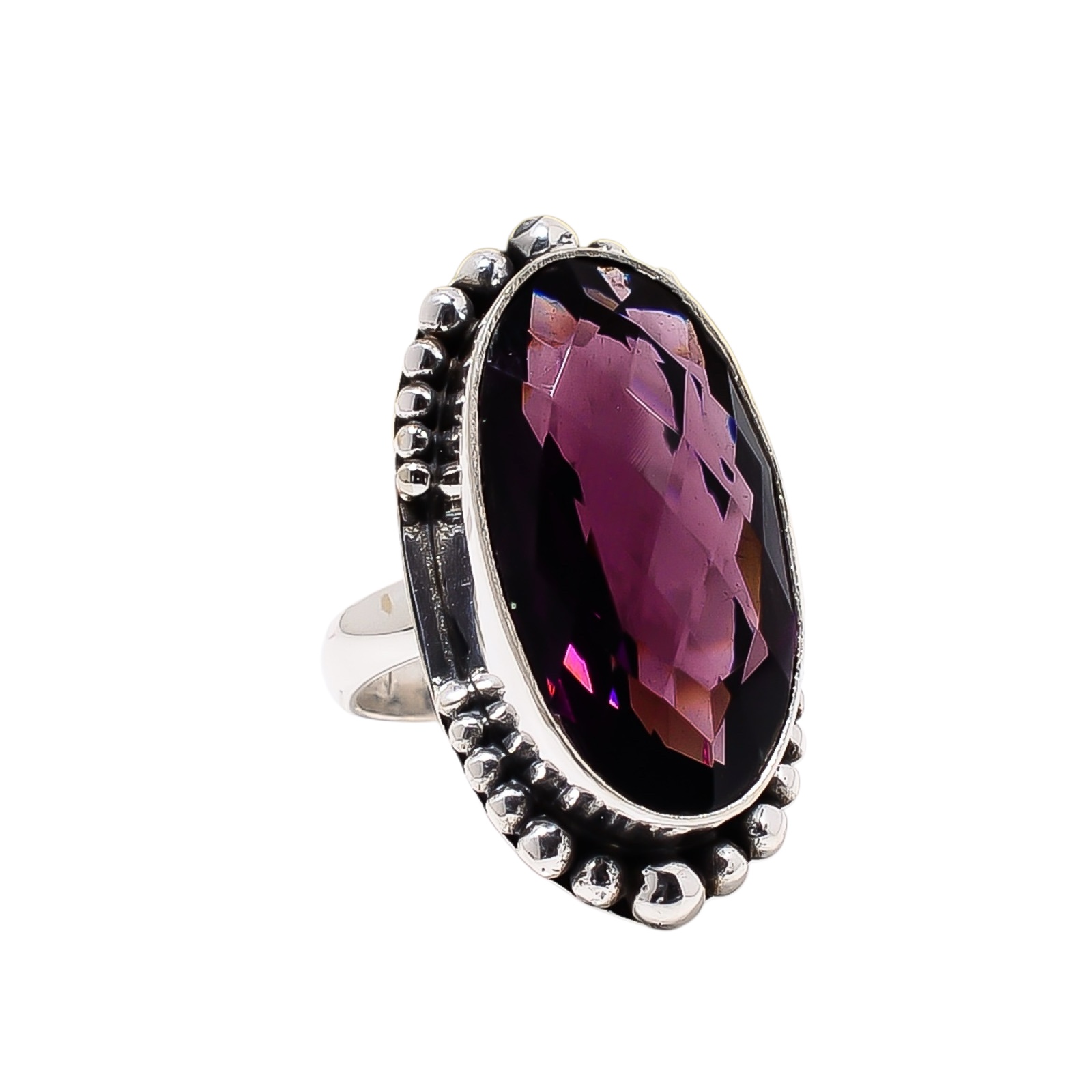 Purple Amethyst - Simulated 925 Sterling Silver Ring