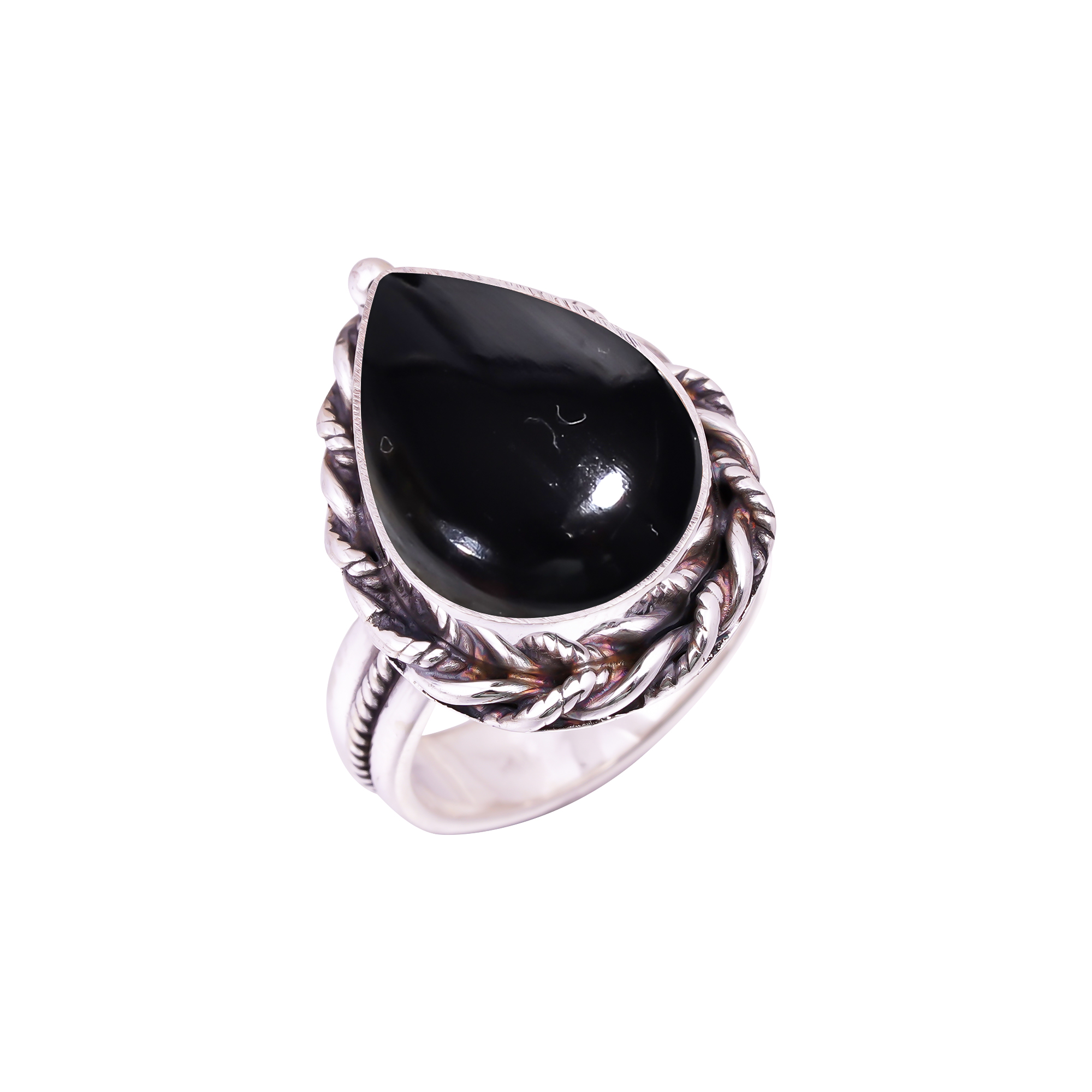 Black Onyx - Brazil Gemstone 925 Sterling Silver Ring