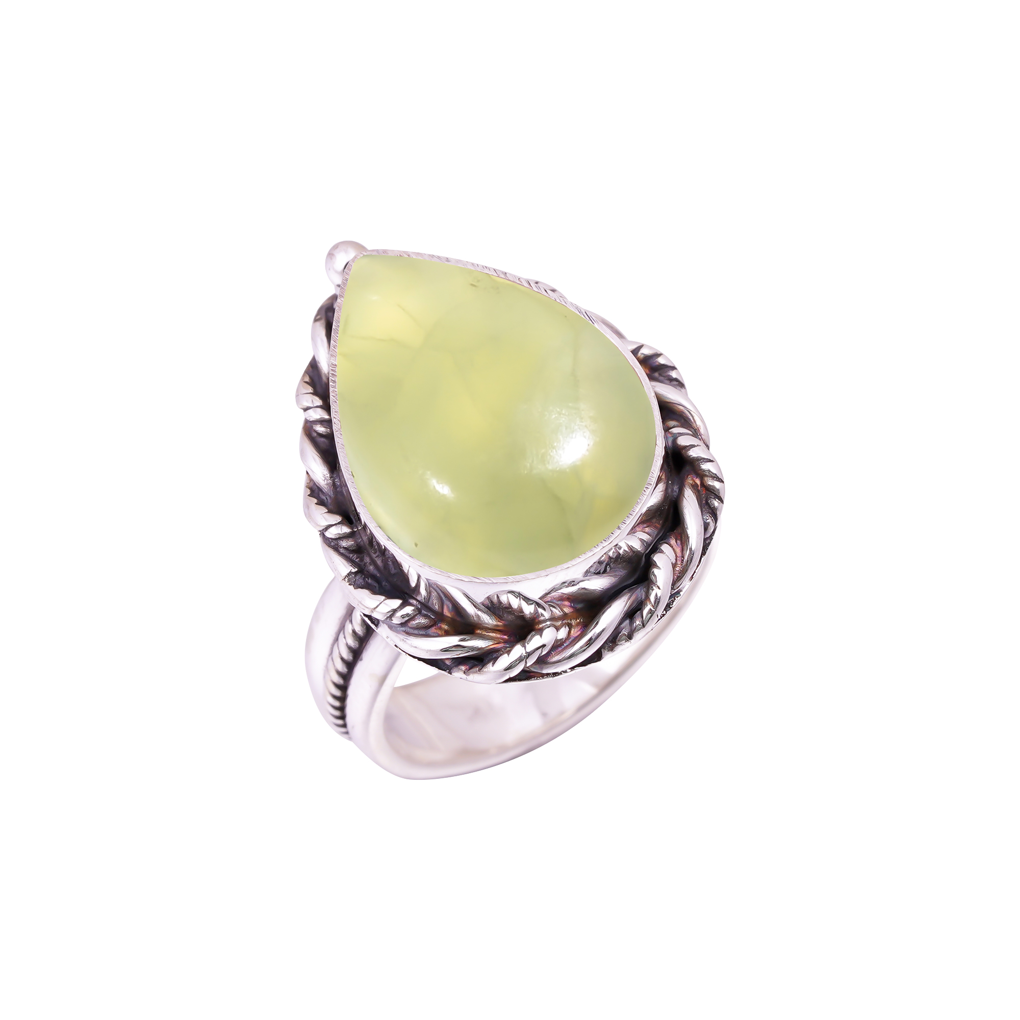 Prehnite - South Africa Gemstone 925 Sterling Silver Ring