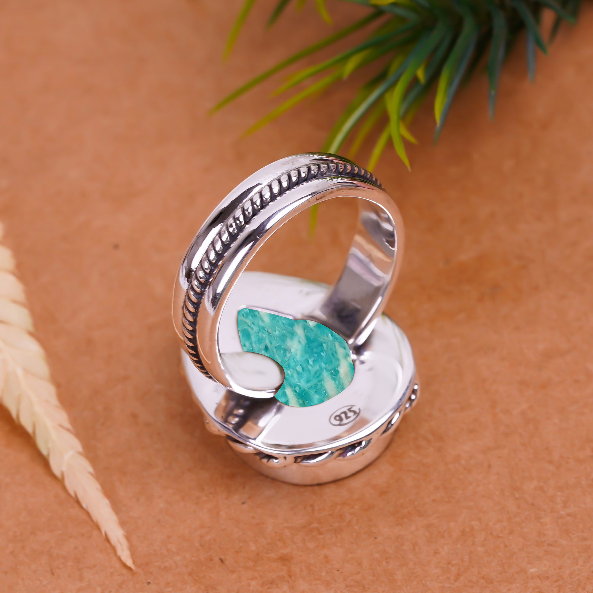 Amazonite - Colorado Mines Gemstone 925 Sterling Silver Ring