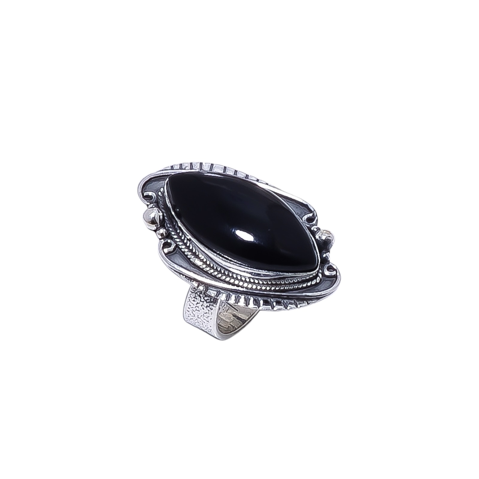 Black Onyx - Brazil Gemstone 925 Sterling Silver Ring