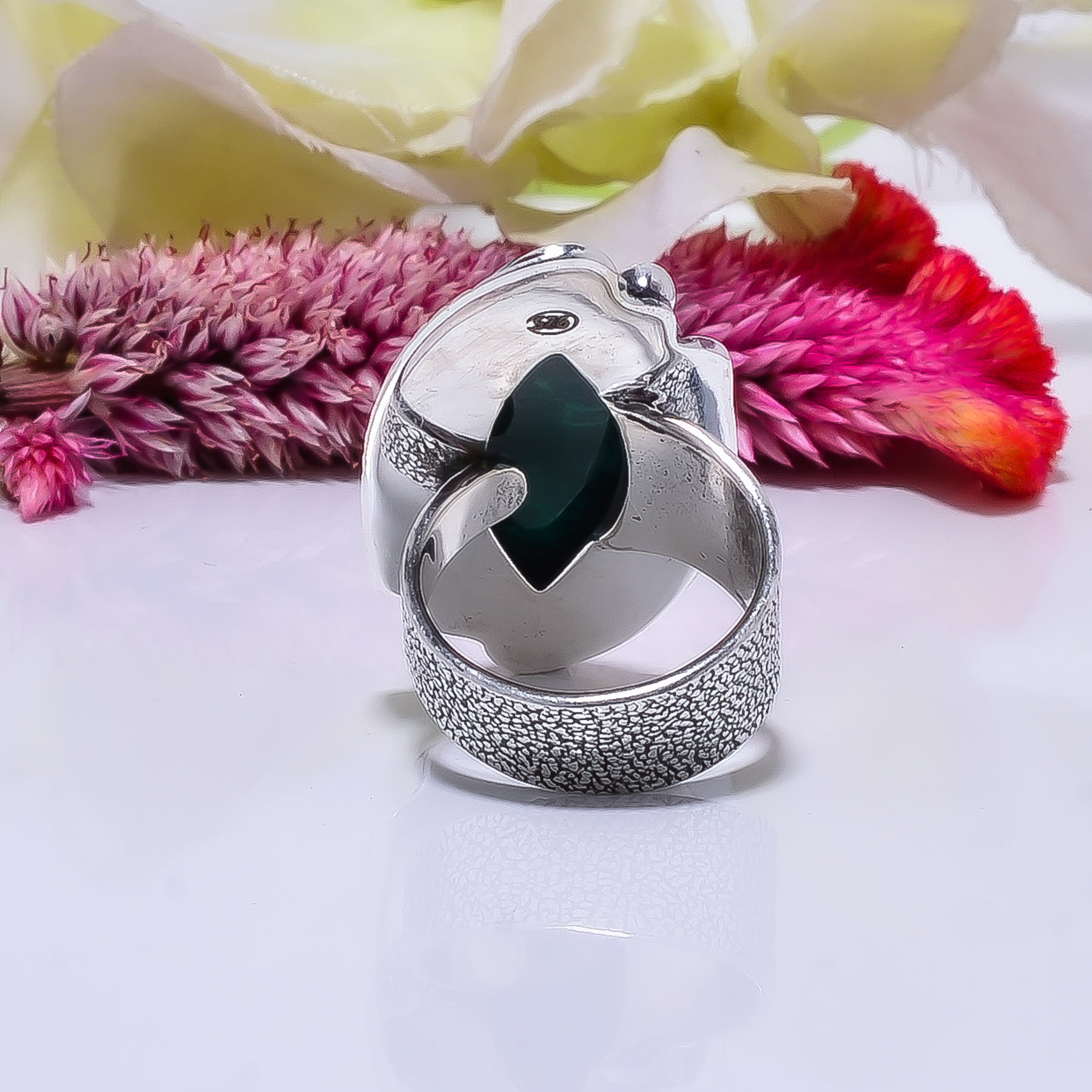 Malachite - Congo Gemstone 925 Sterling Silver Ring