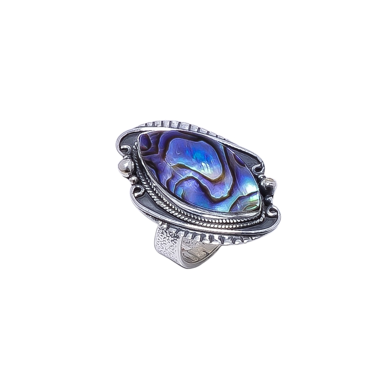 Mermaid Dream Abalone Shell - Australia Gemstone 925 Sterling Silver Ring