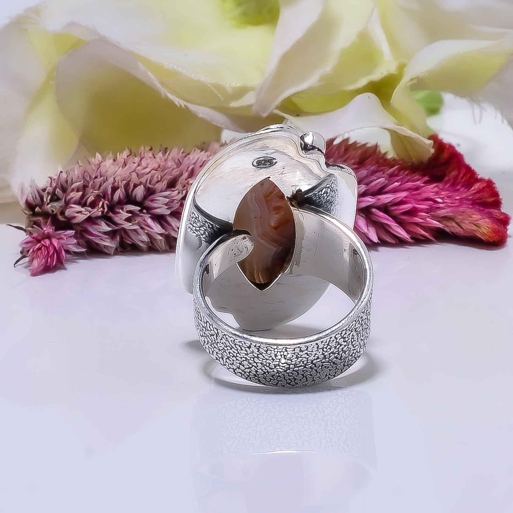 Crazy Lace Agate - Australia Gemstone 925 Sterling Silver Ring