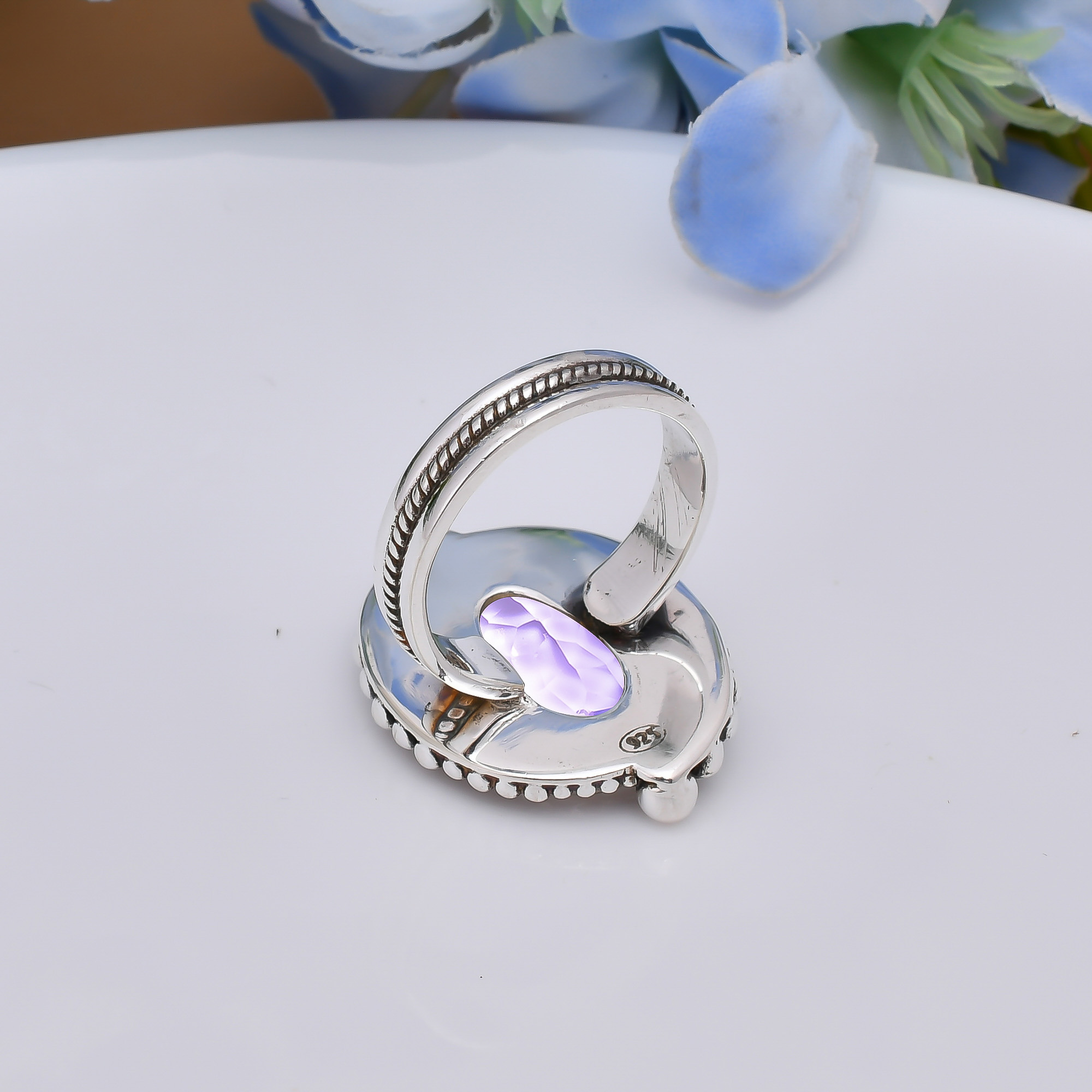 Colour Changing Alexandrite - Simulated 925 Sterling Silver Ring