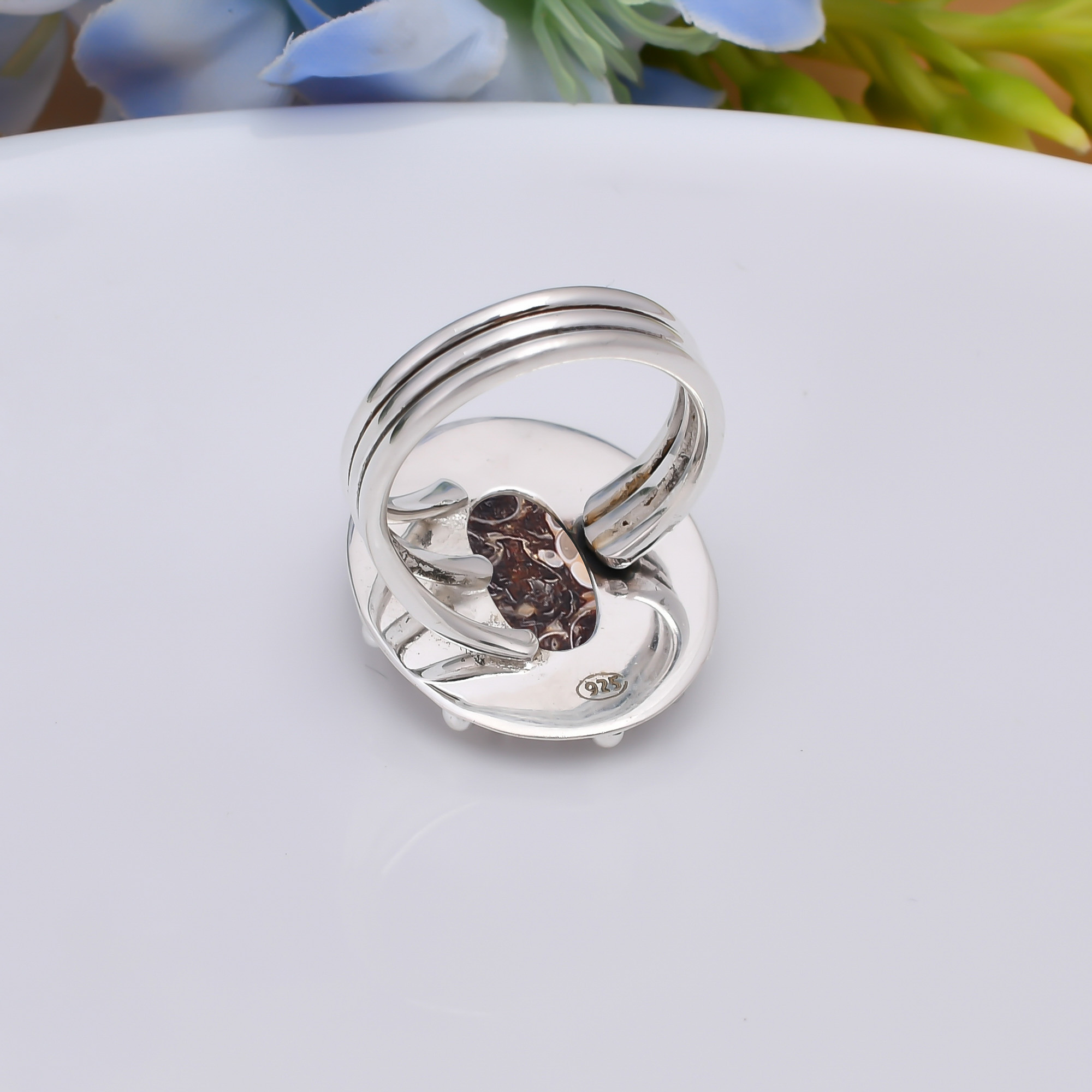 Turritella Agate - Wyoming 925 Sterling Silver Ring