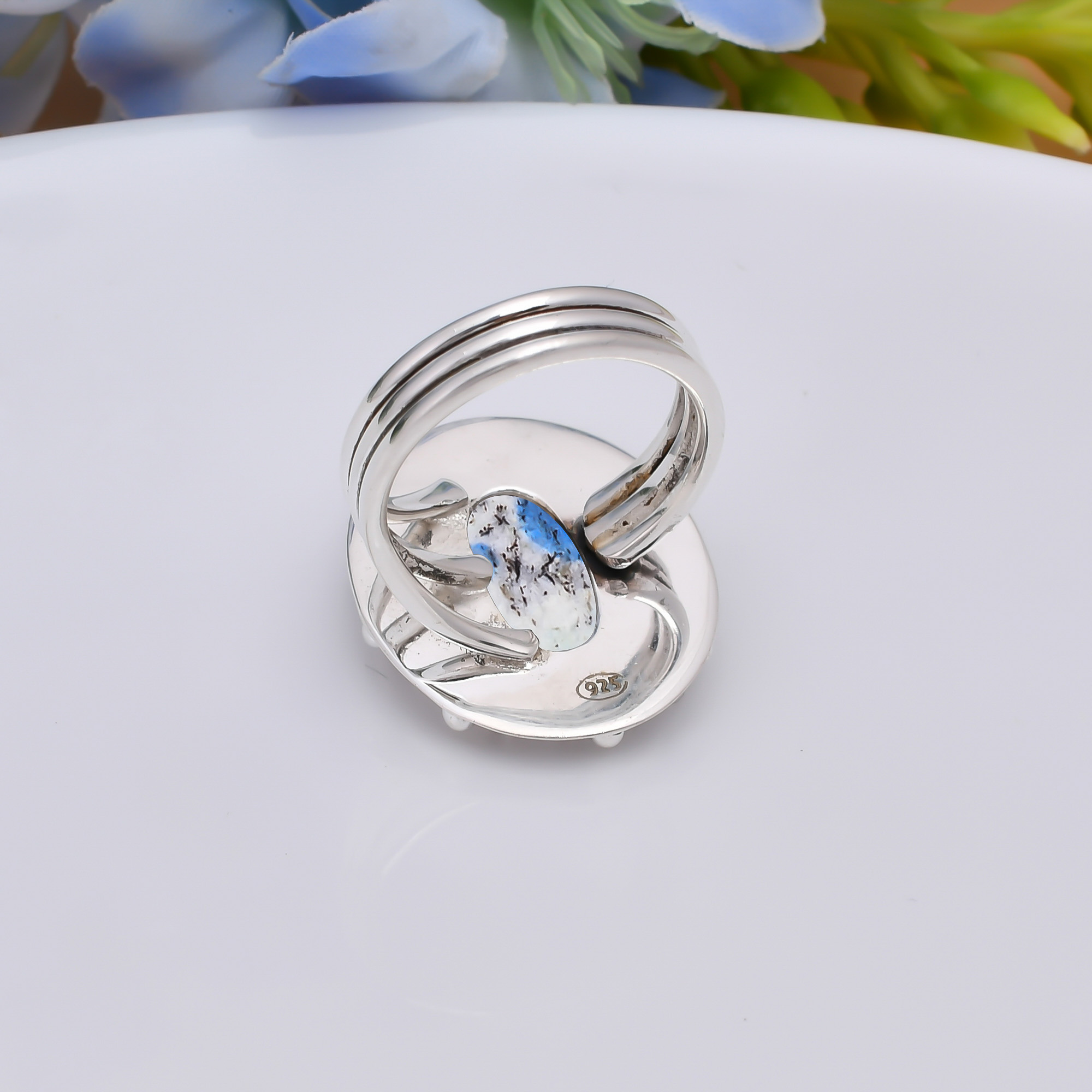 K2 Blue Azurite - Pakistan 925 Sterling Silver Ring