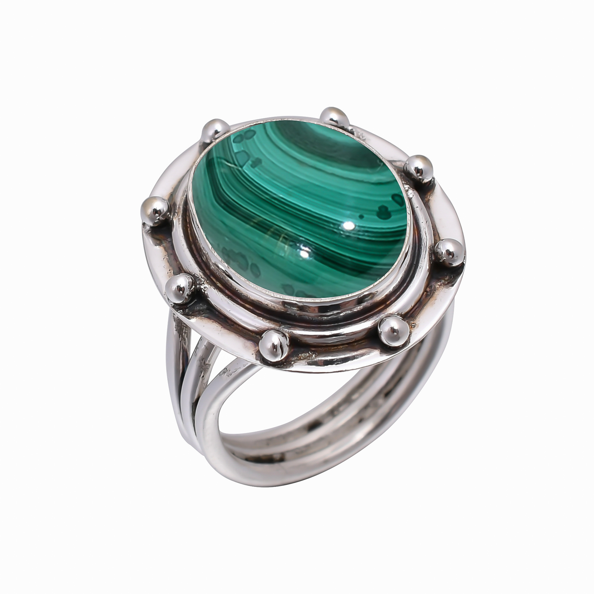 Malachite - Congo 925 Sterling Silver Ring