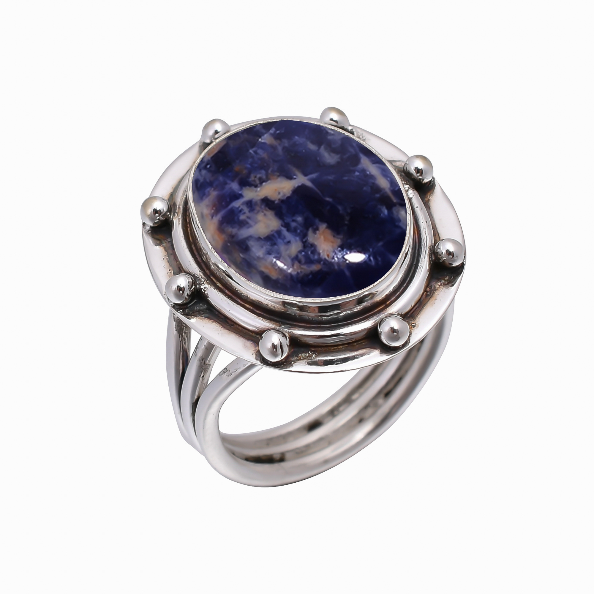 Sodalite - Minas Gerais 925 Sterling Silver Ring