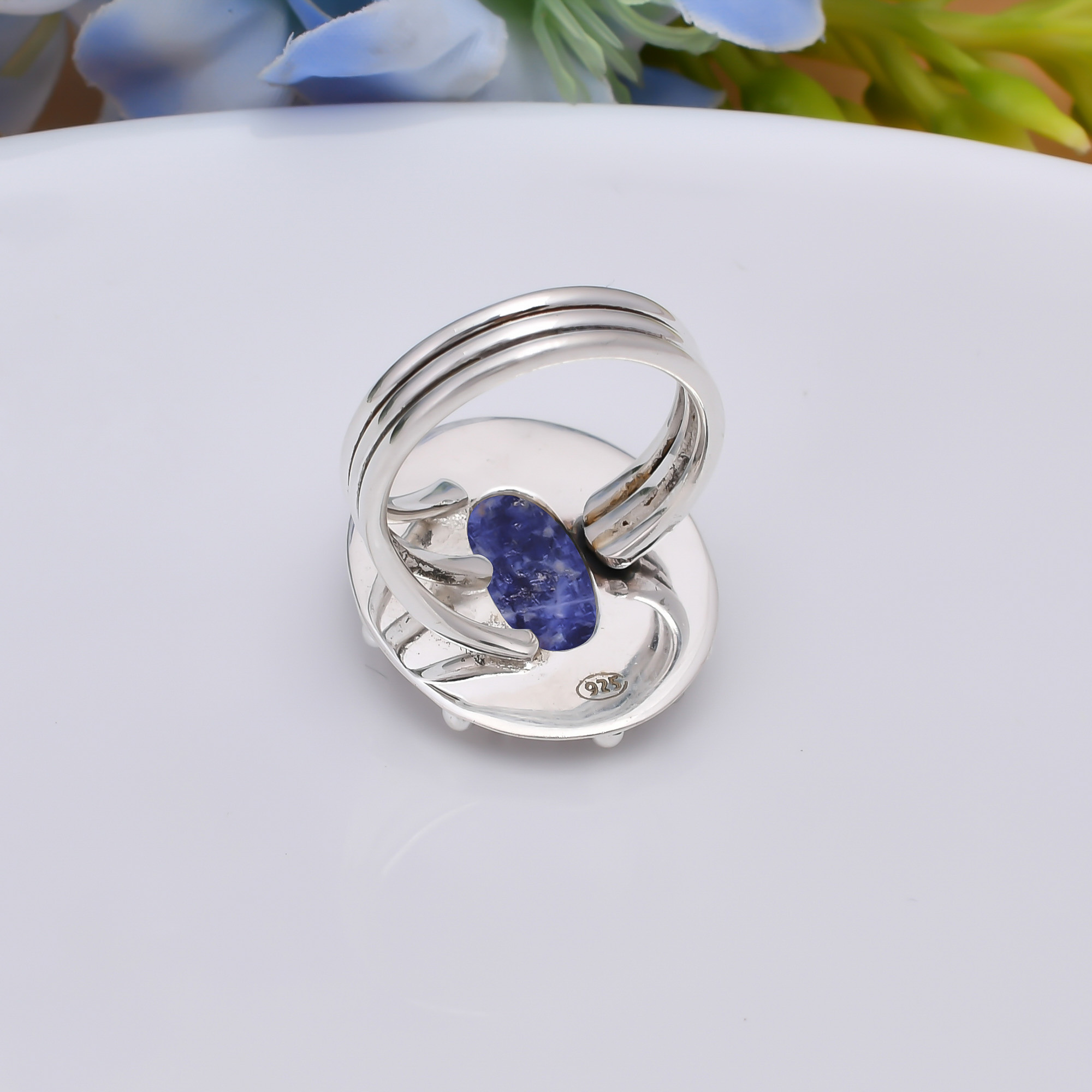 Sodalite - Minas Gerais 925 Sterling Silver Ring