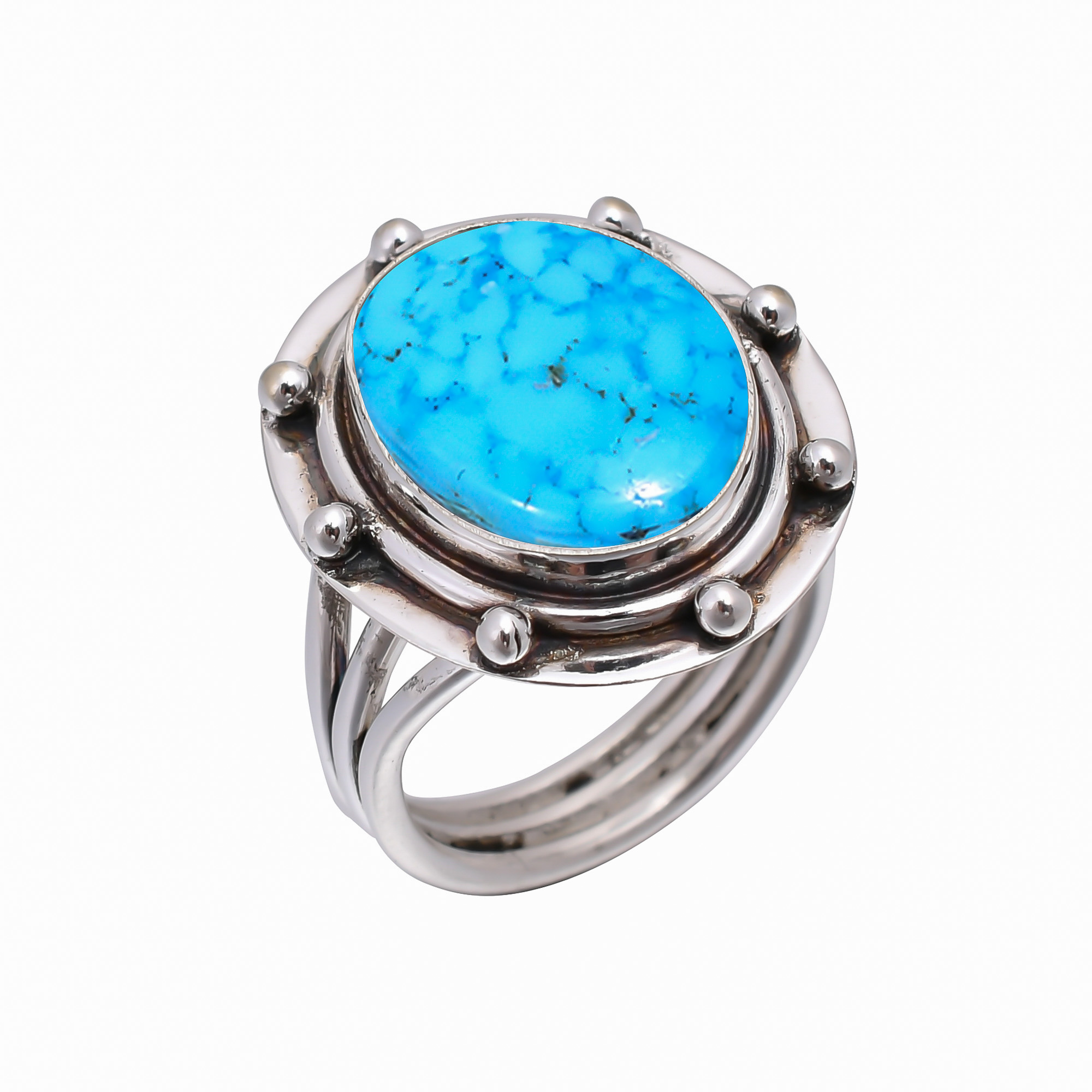 Magnesite Turquoise 925 Sterling Silver Ring