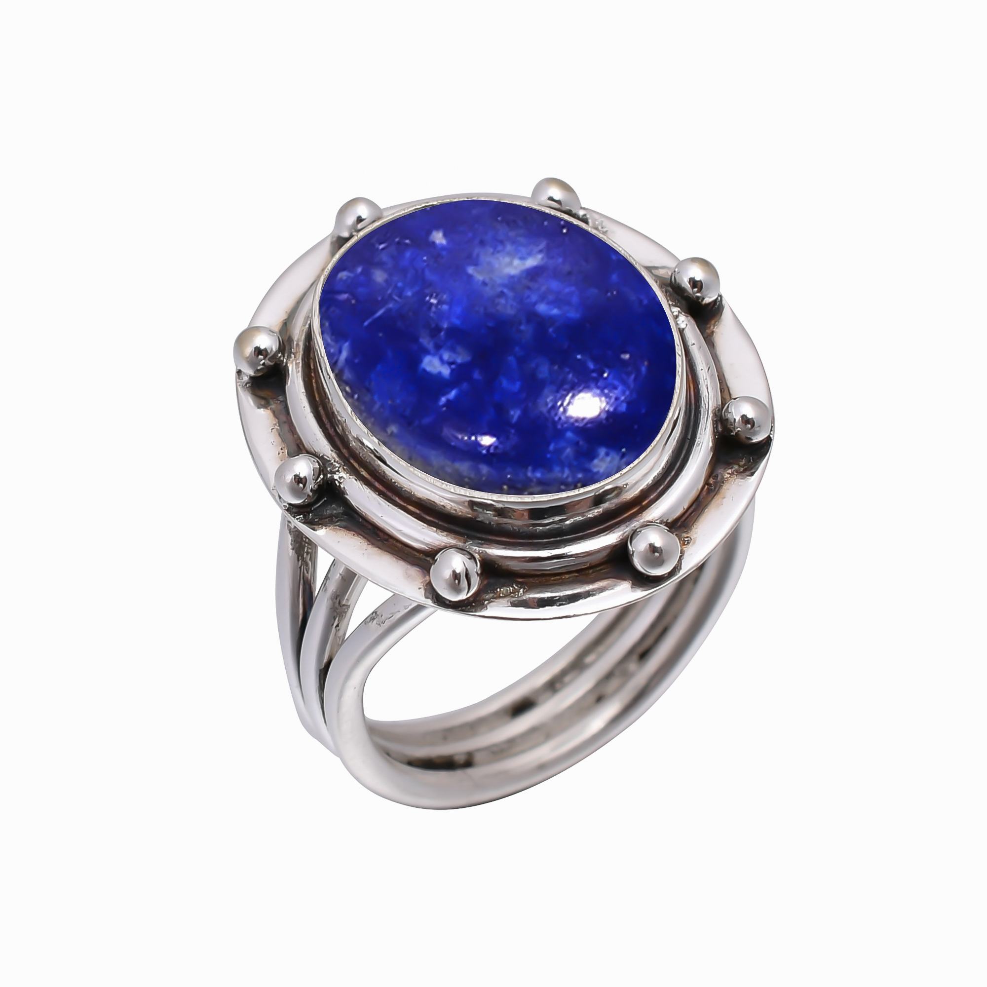 Natural Lapis Lazuli - Afghanistan 925 Sterling Silver Ring