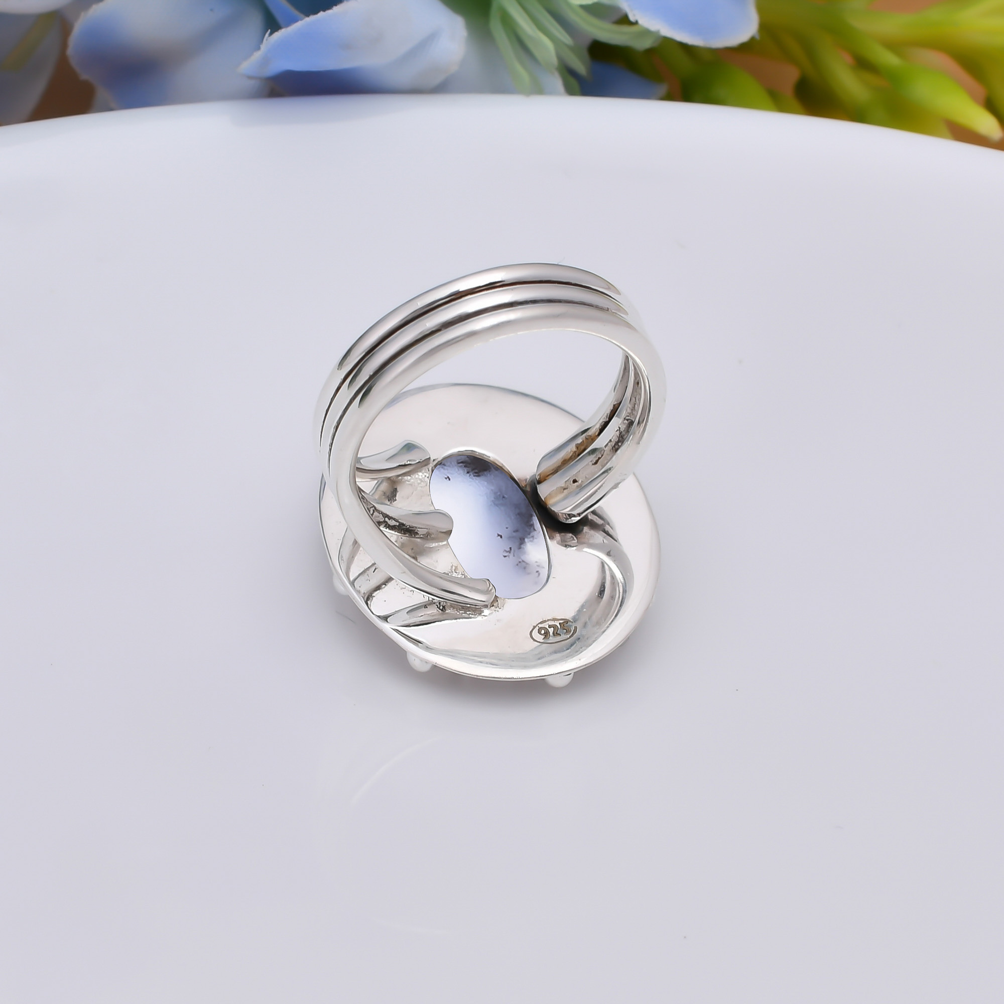 Dendritic Agate - Brazil 925 Sterling Silver Ring