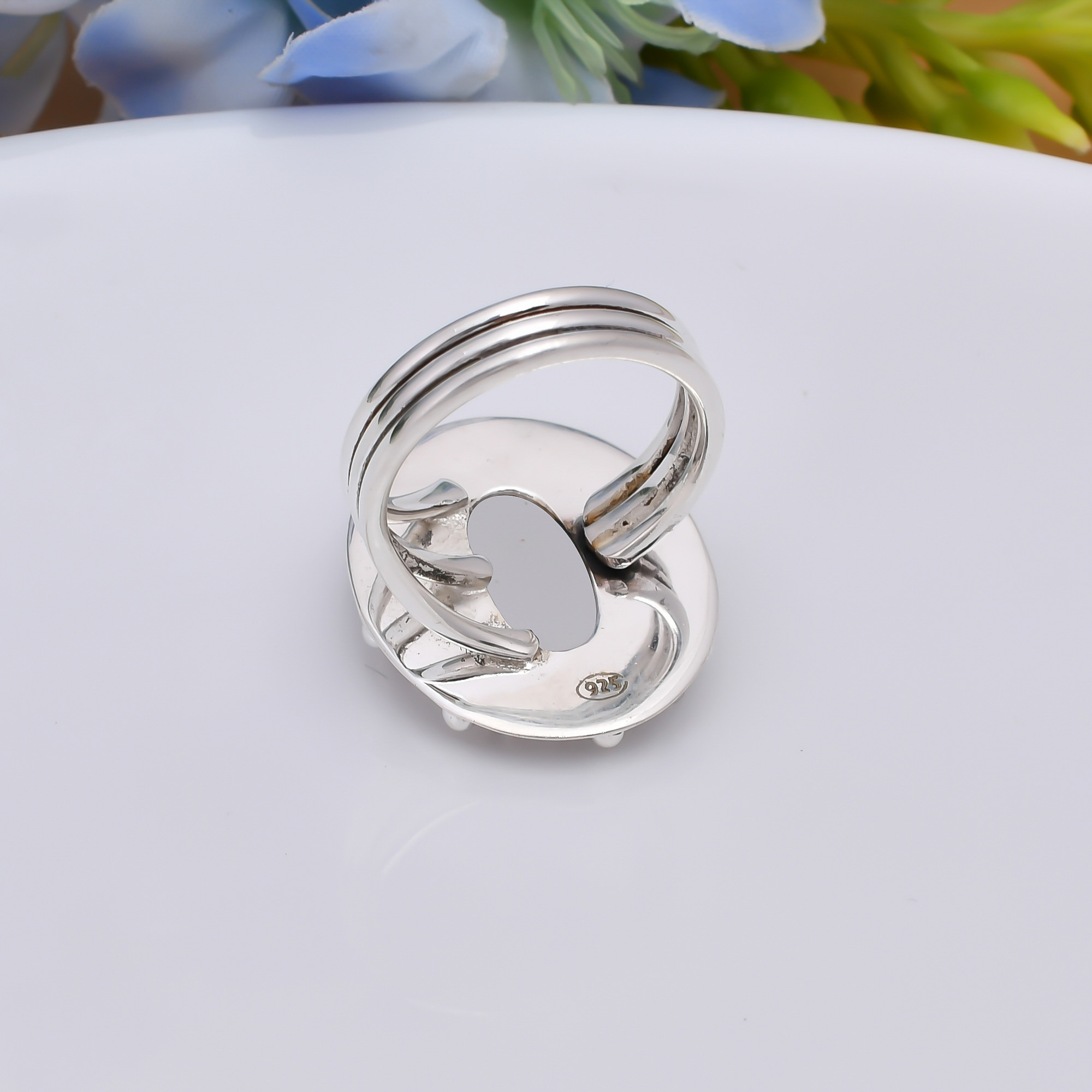 Mabe Pearl - Simulated 925 Sterling Silver Ring
