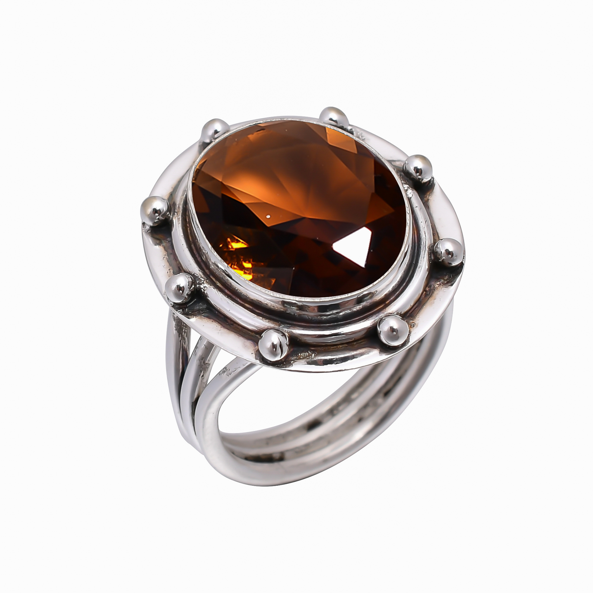 Smokey - Simulated 925 Sterling Silver Ring