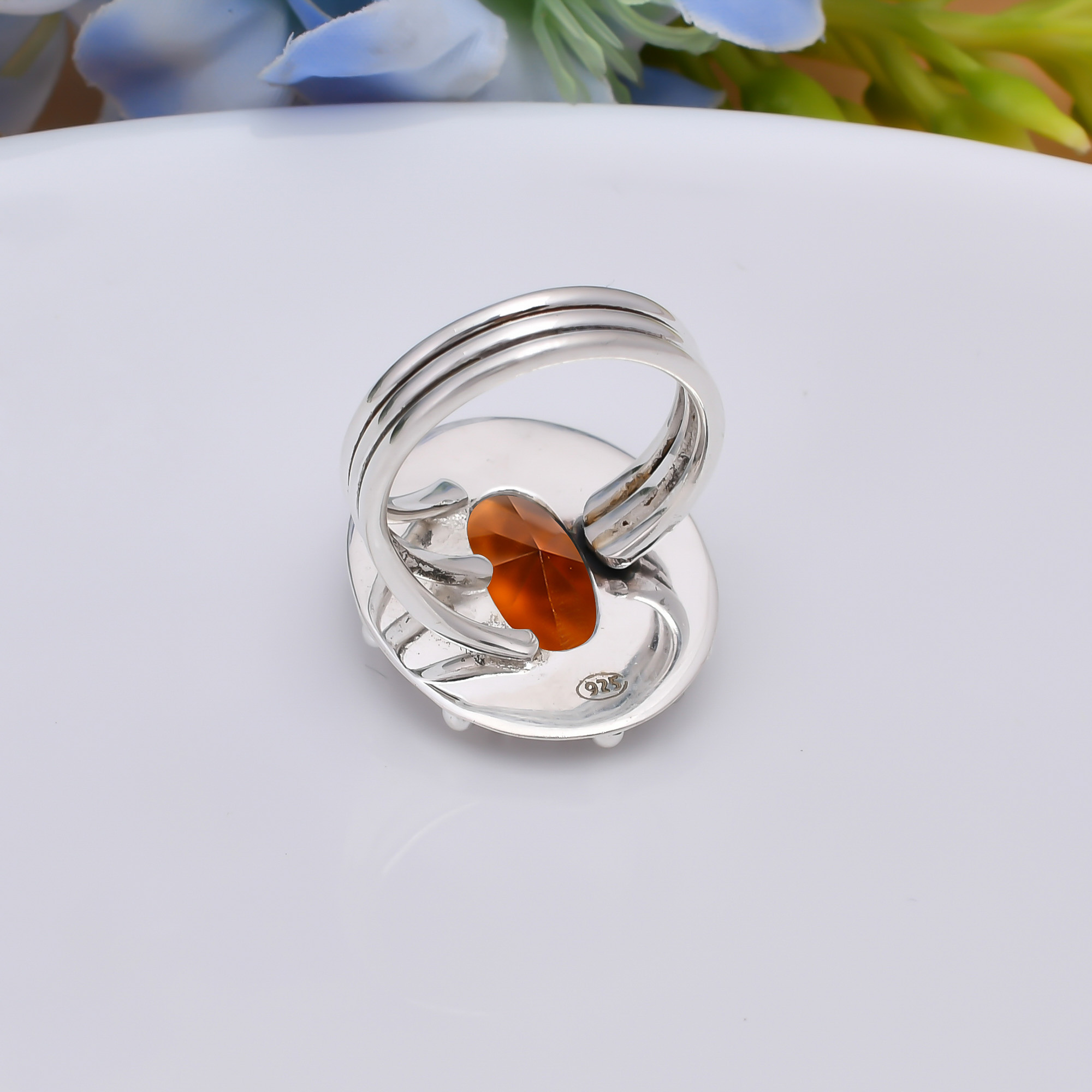 Smokey - Simulated 925 Sterling Silver Ring