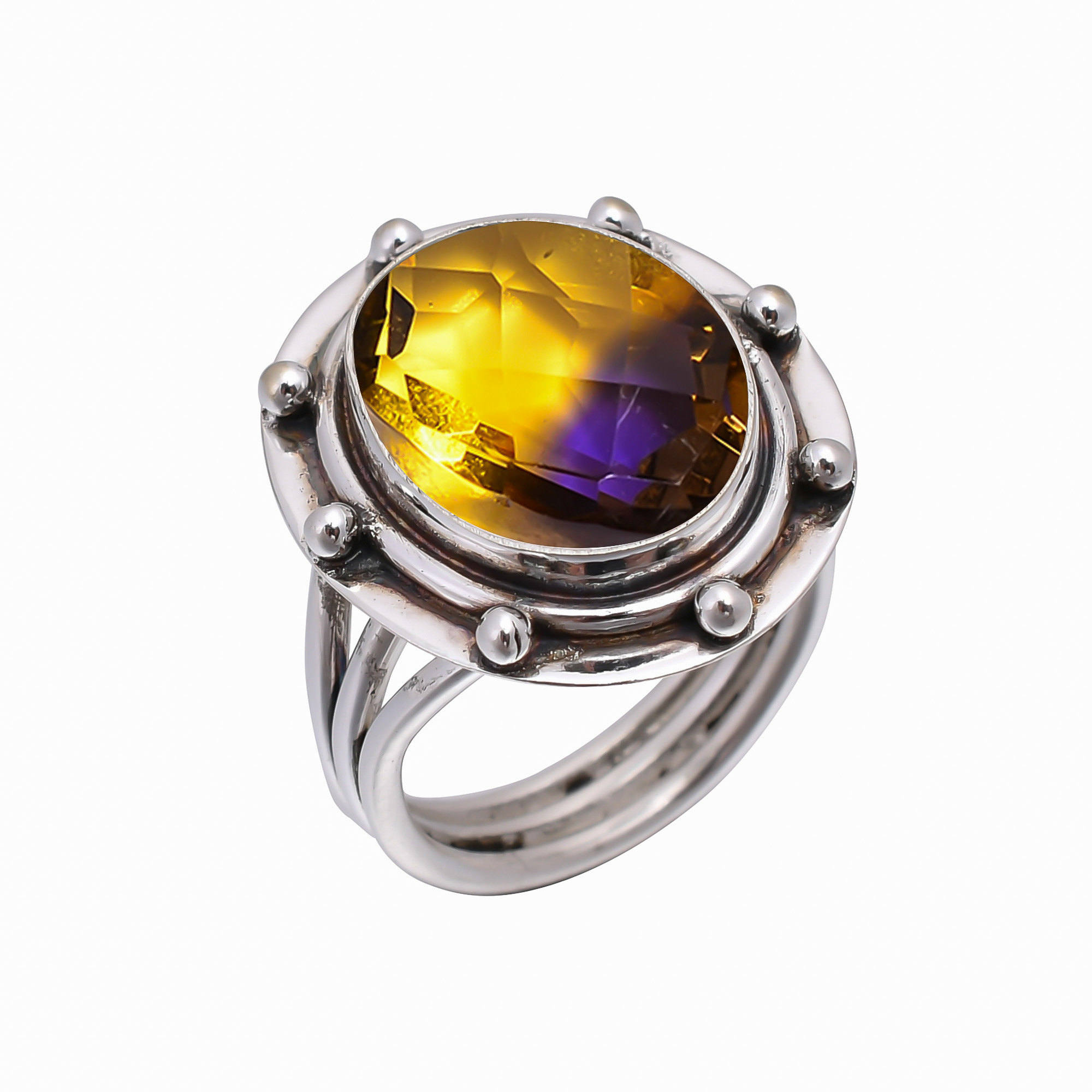 Ametrine - Simulated 925 Sterling Silver Ring