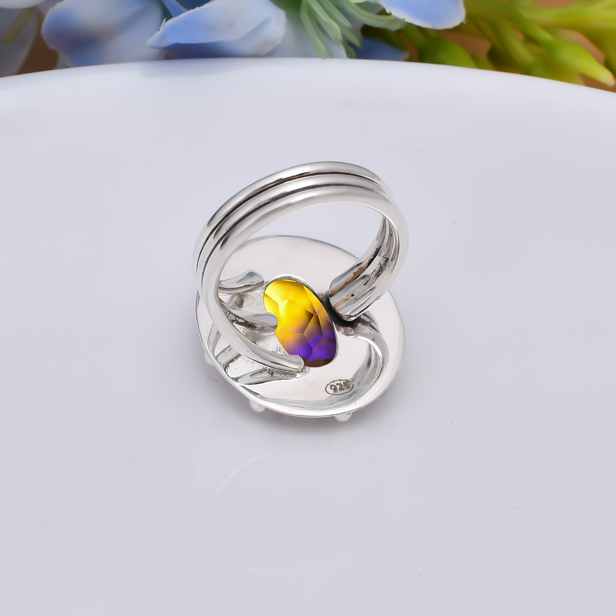 Ametrine - Simulated 925 Sterling Silver Ring