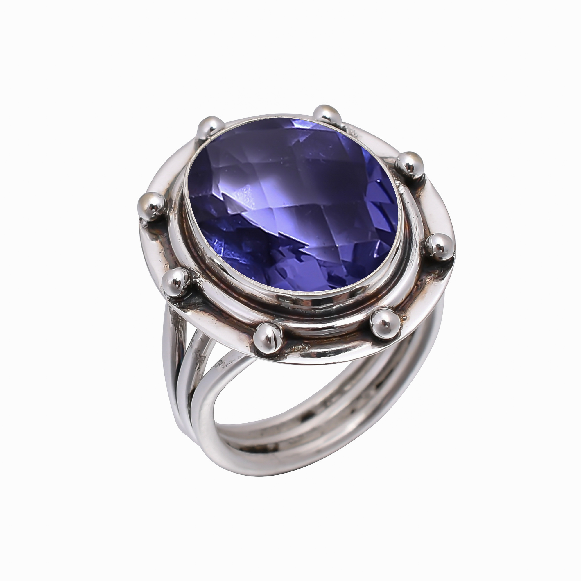 Iolite - Simulated 925 Sterling Silver Ring