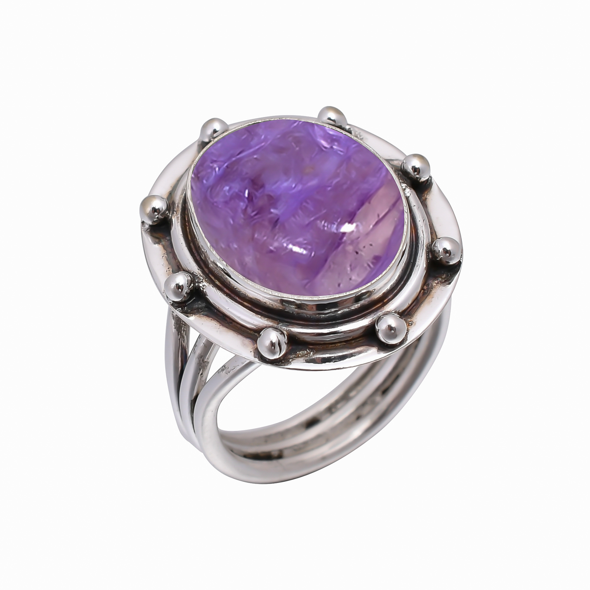 Purple Charoite - Siberia 925 Sterling Silver Ring