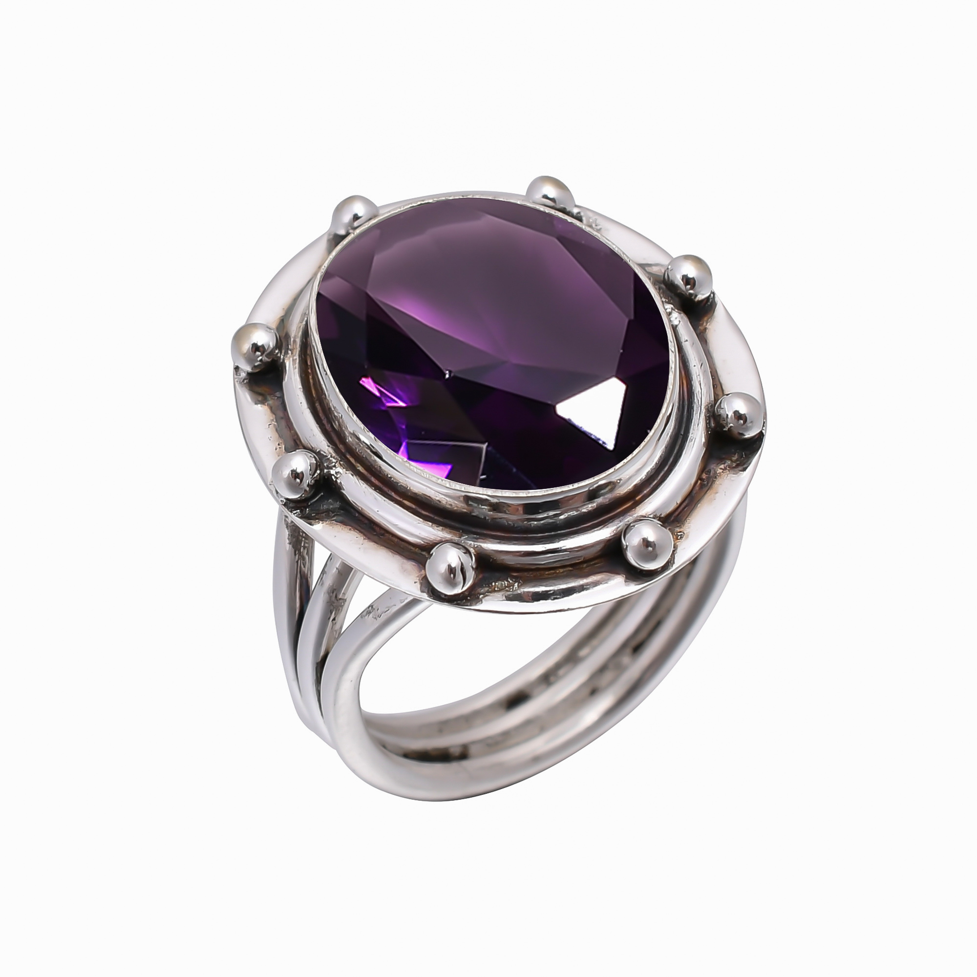 Purple Amethyst - Simulated 925 Sterling Silver Ring