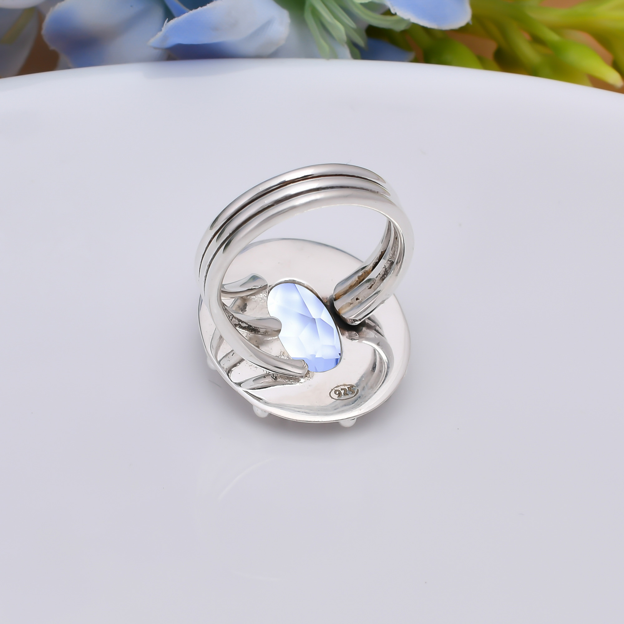 Tanzanite - Simulated 925 Sterling Silver Ring