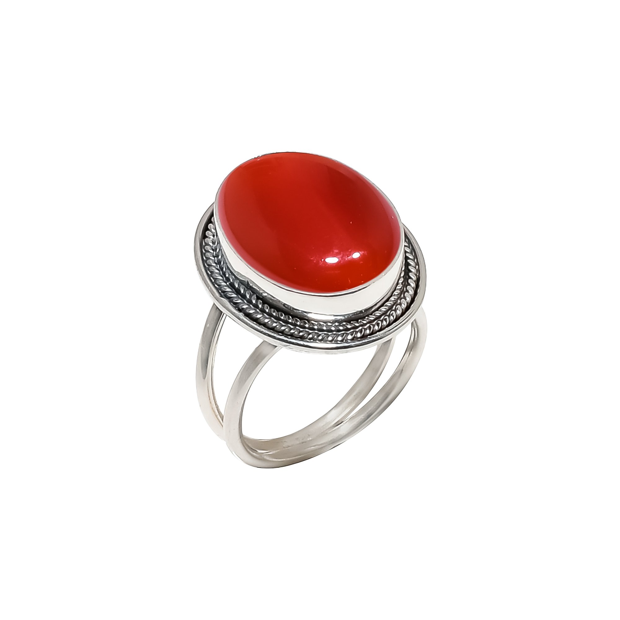 Red Onyx - Brazil 925 Sterling Silver Ring