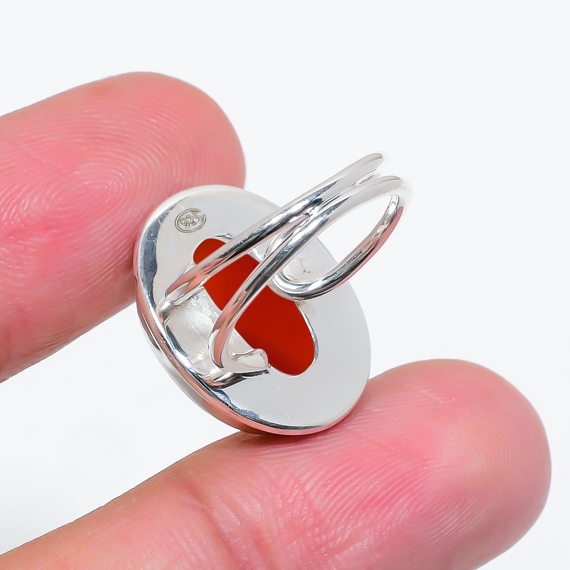 Red Onyx - Brazil 925 Sterling Silver Ring