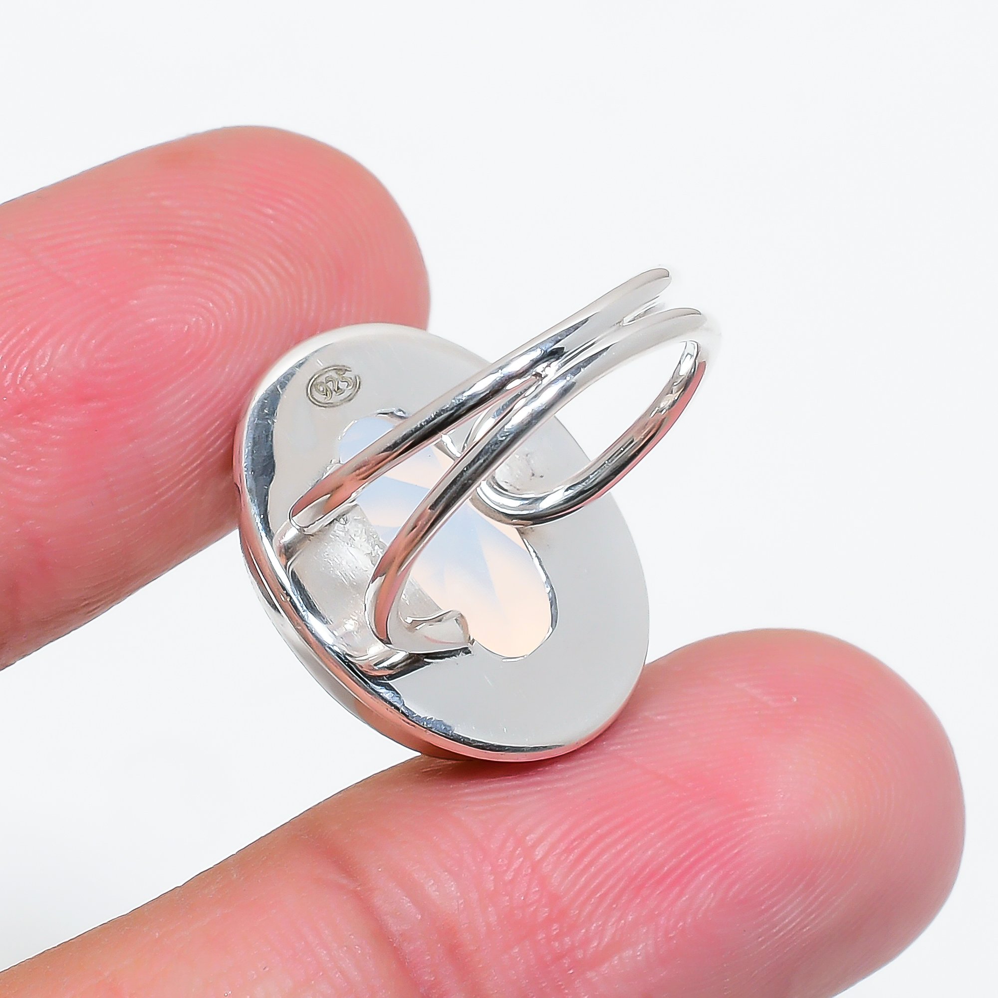 Milky Opal - Simulated 925 Sterling Silver Ring