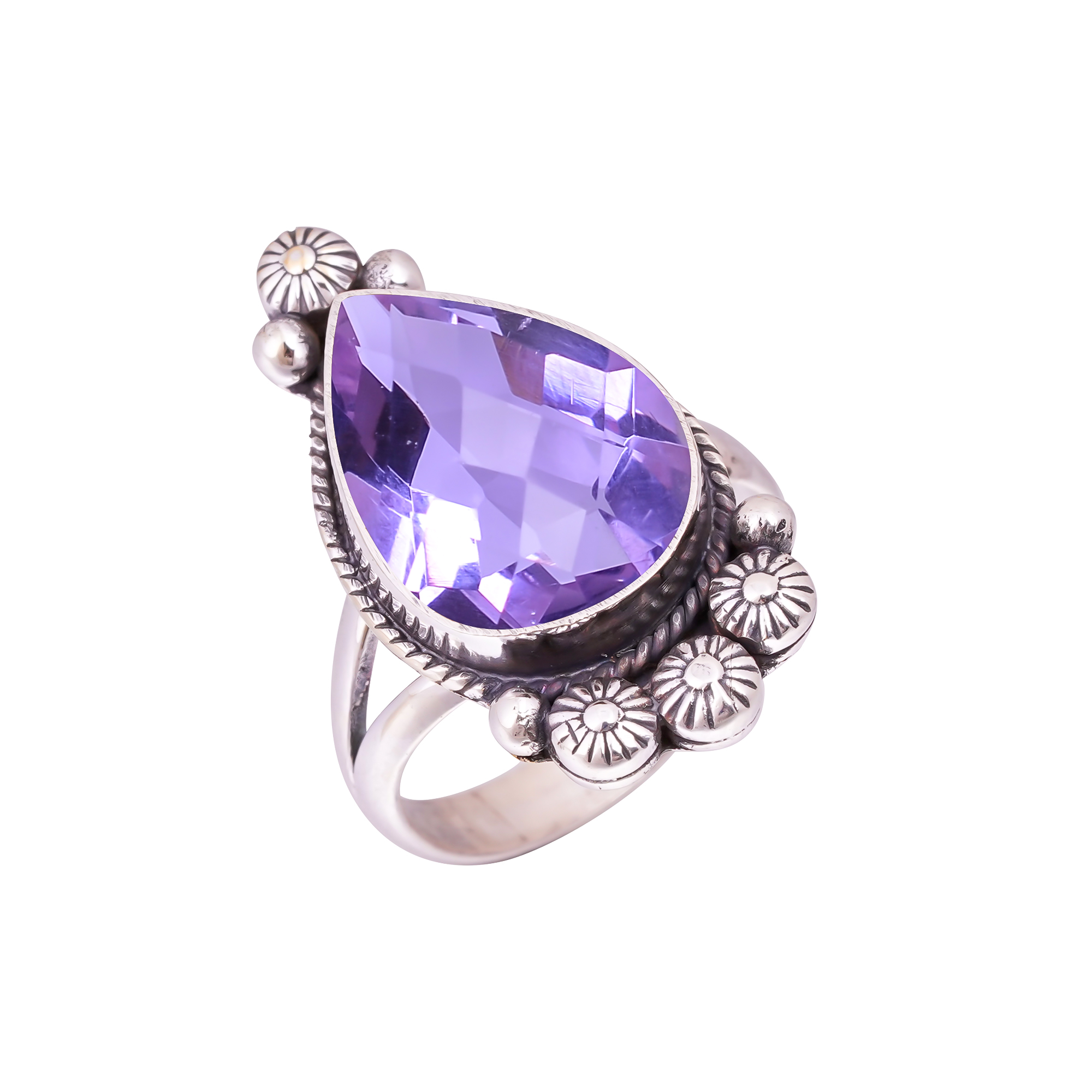 Colour Changing Alexandrite - Simulated Gemstone 925 Sterling Silver Ring