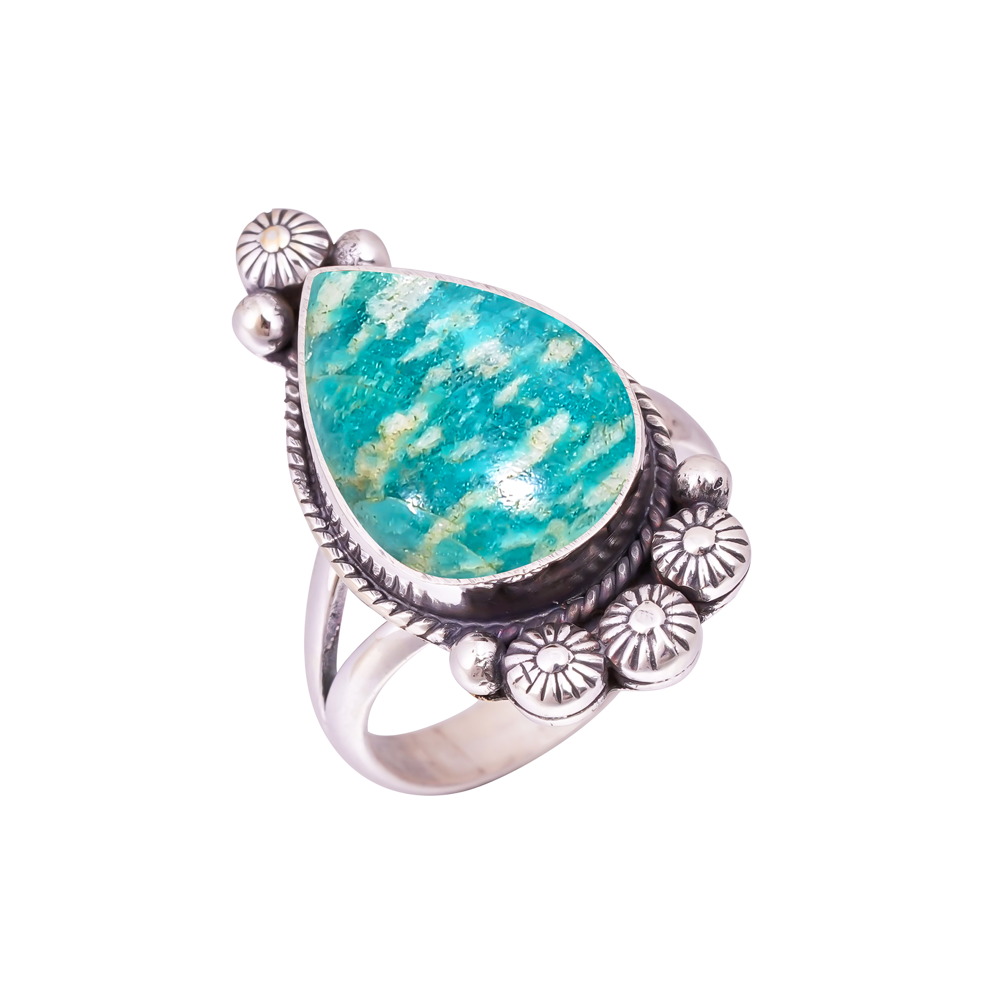 Amazonite - Colorado Mines Gemstone 925 Sterling Silver Ring