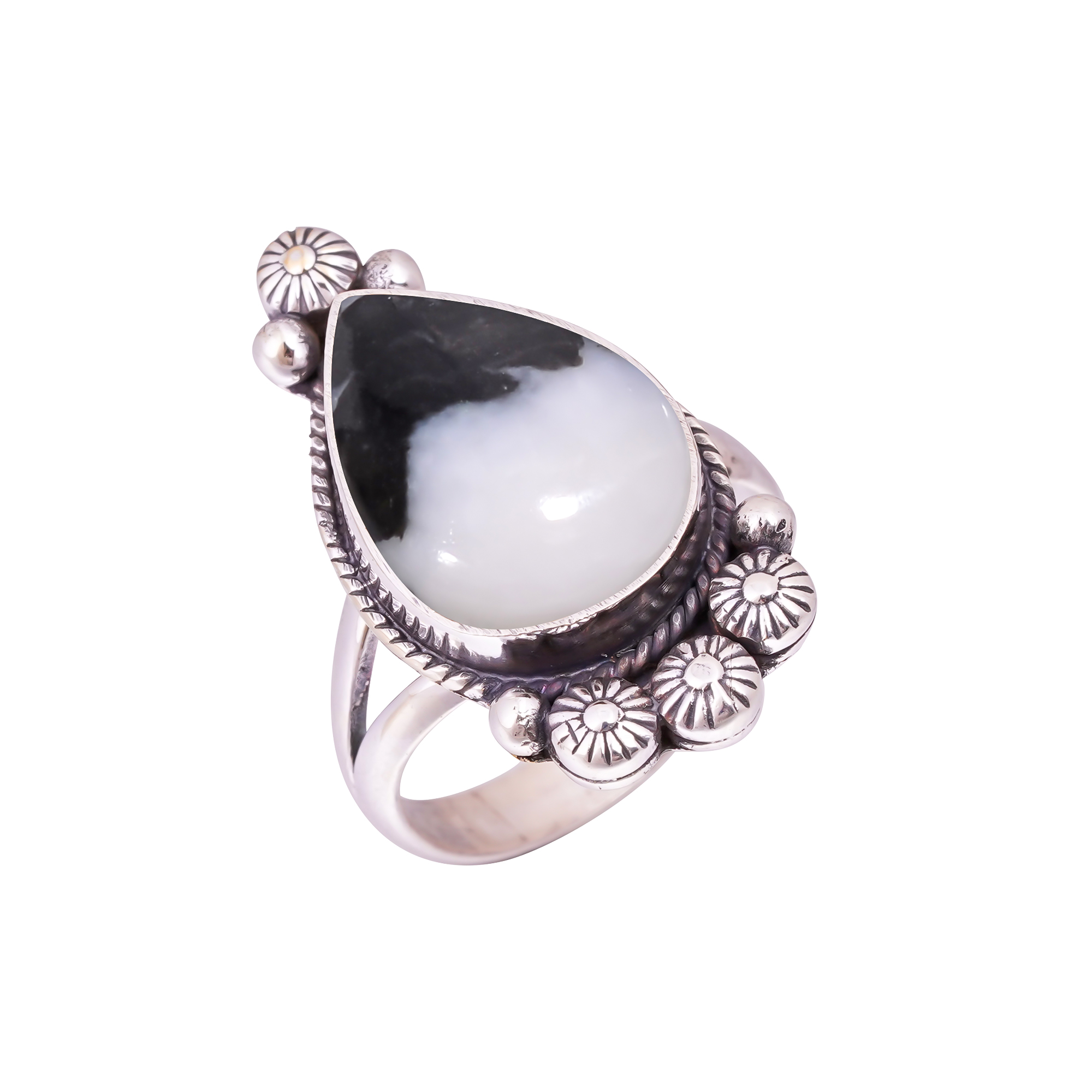 White Buffalo Turquoise - Nevada Gemstone 925 Sterling Silver Ring