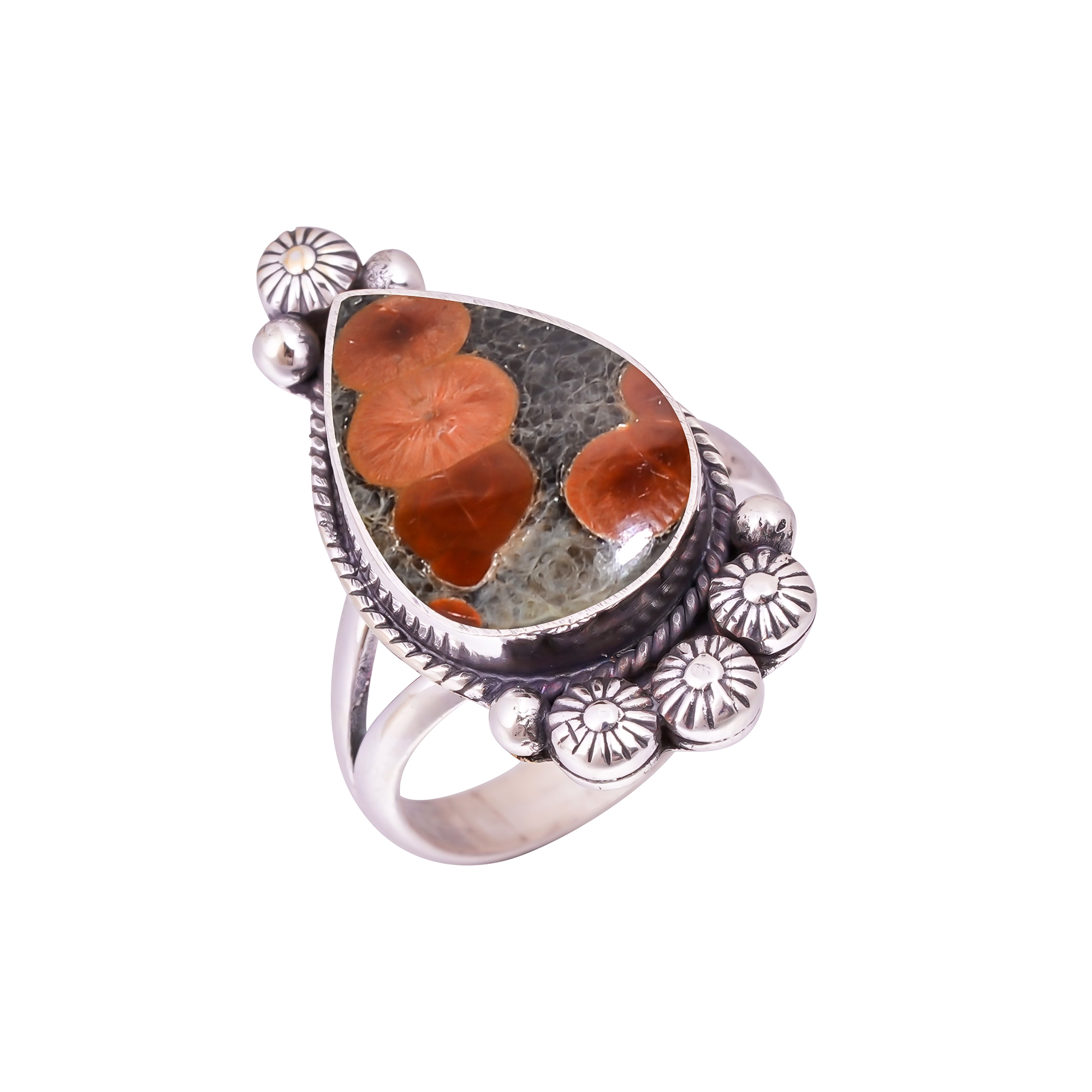 Peanut Obsidian - Sonora Gemstone 925 Sterling Silver Ring