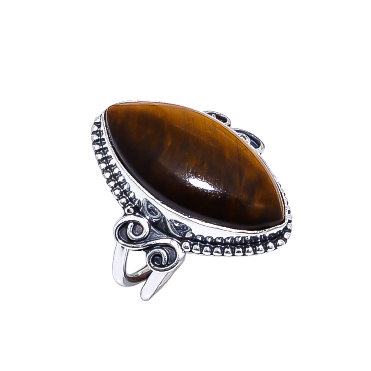 Yellow Tiger Eye - South Africa Gemstone 925 Sterling Silver Ring