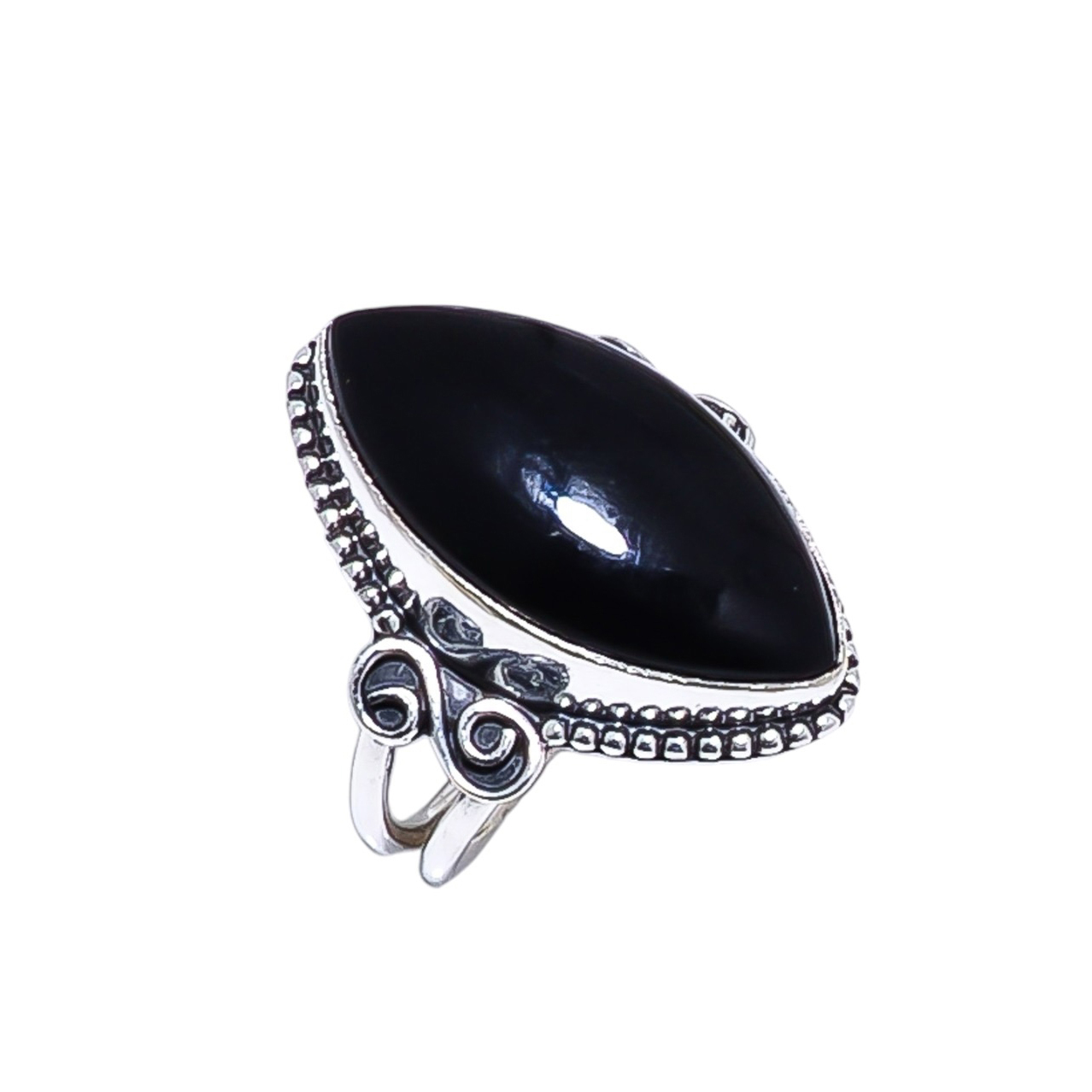 Black Onyx - Brazil Gemstone 925 Sterling Silver Ring