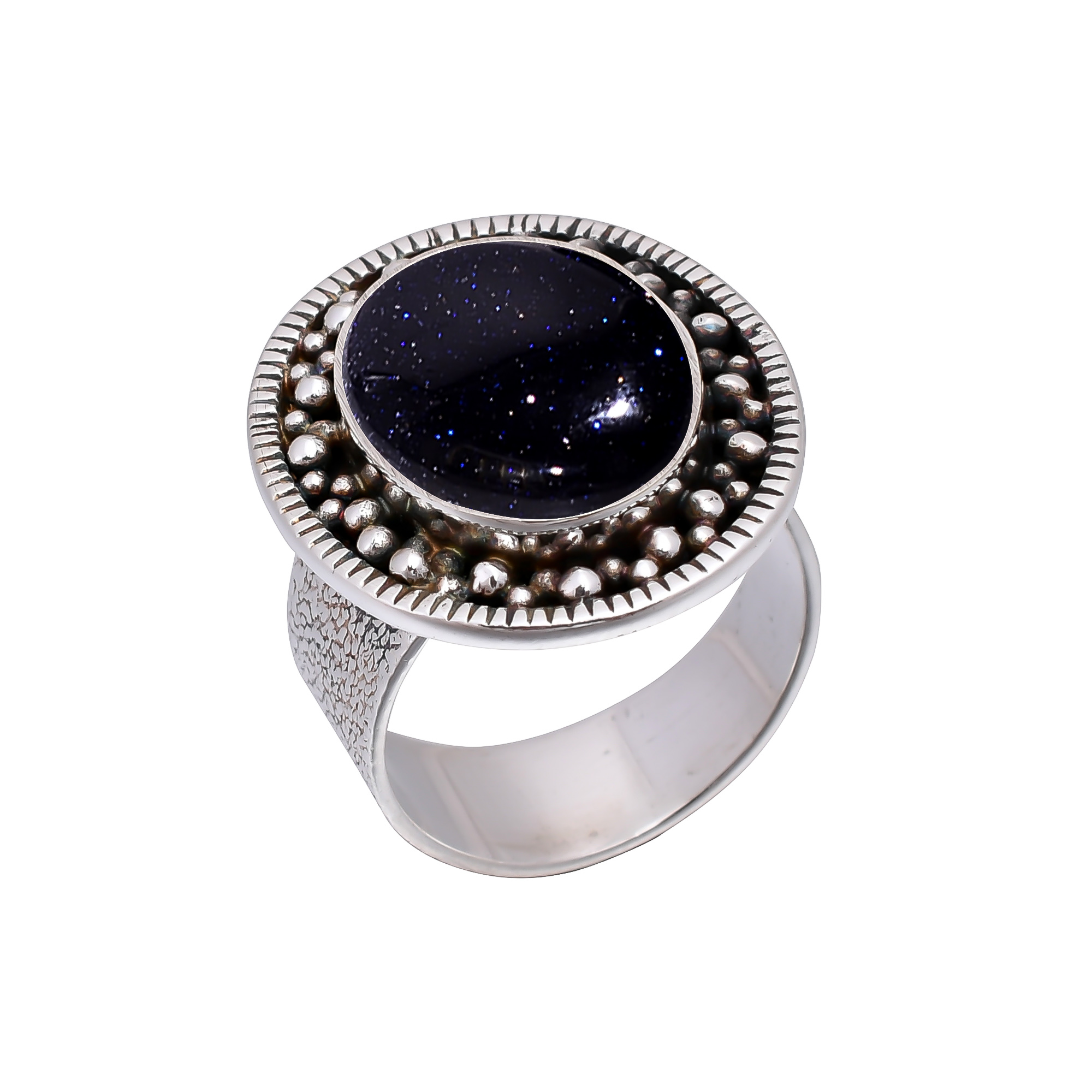 Blue Sunstone - Simulated 925 Sterling Silver Ring
