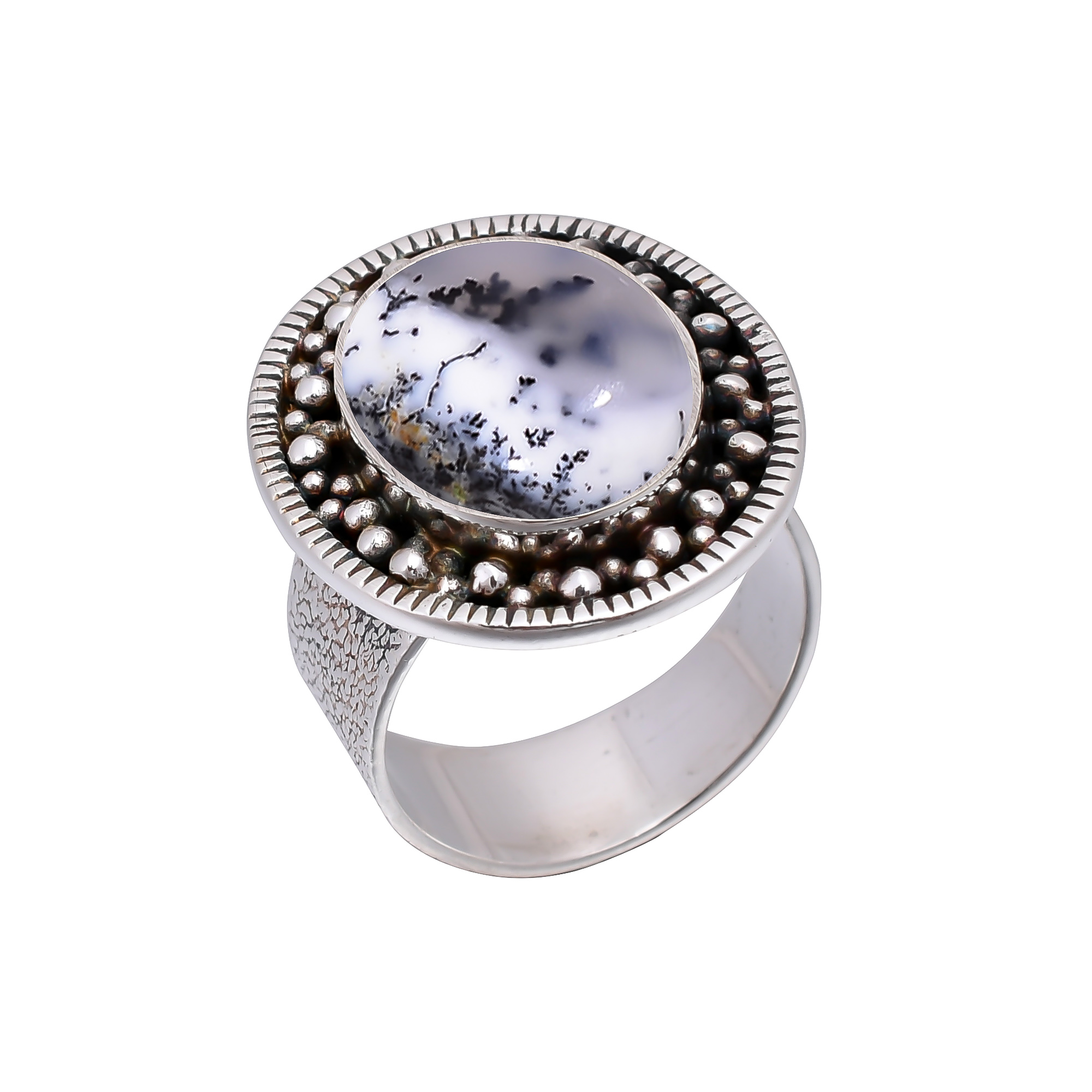 Dendritic Agate - Brazil 925 Sterling Silver Ring
