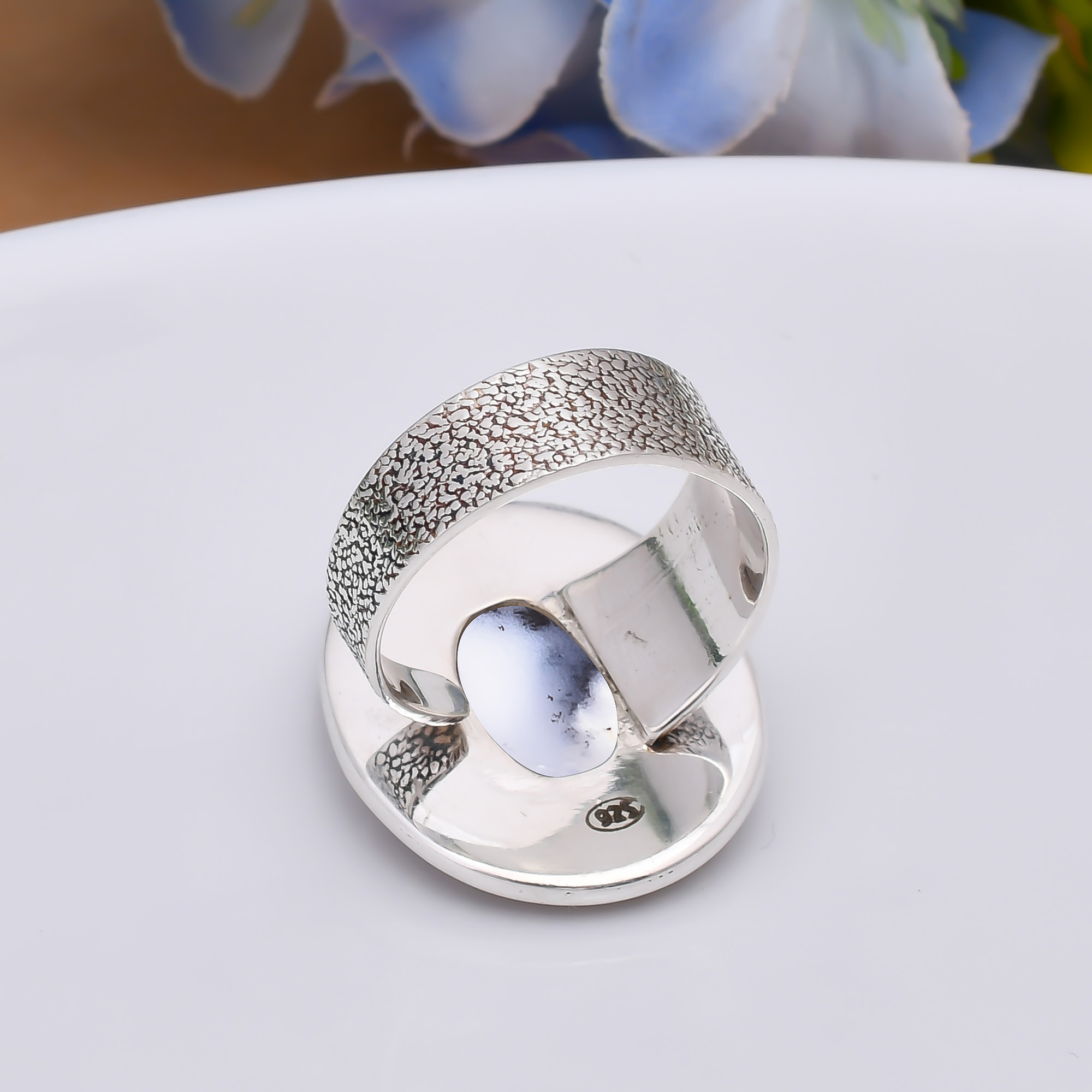 Dendritic Agate - Brazil 925 Sterling Silver Ring