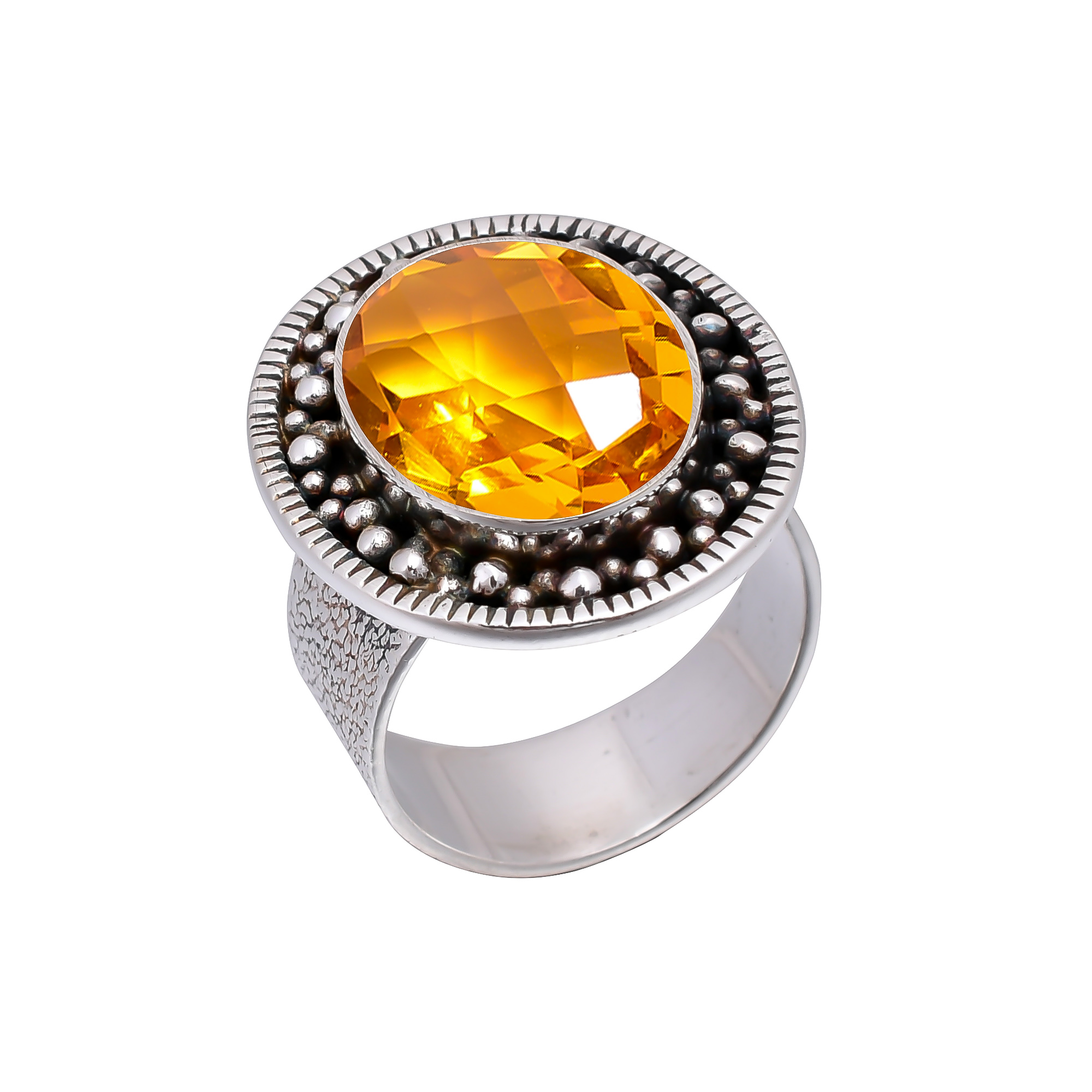 Citrine - Simulated 925 Sterling Silver Ring