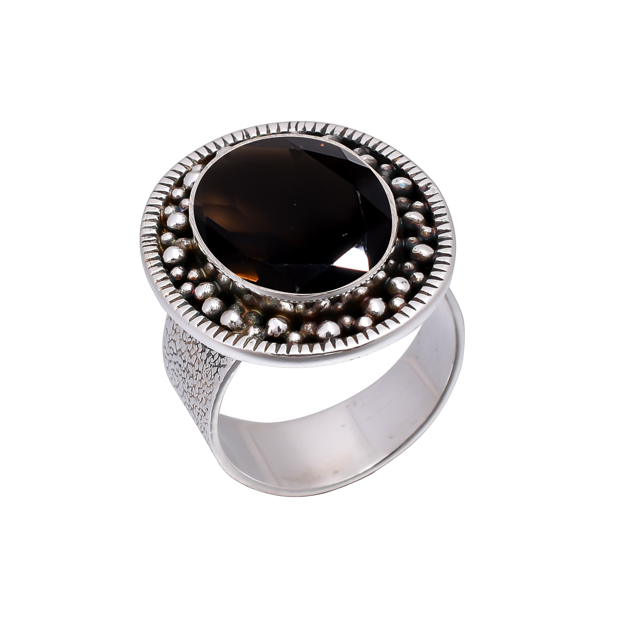 Smoky Quartz - Brazil 925 Sterling Silver Ring