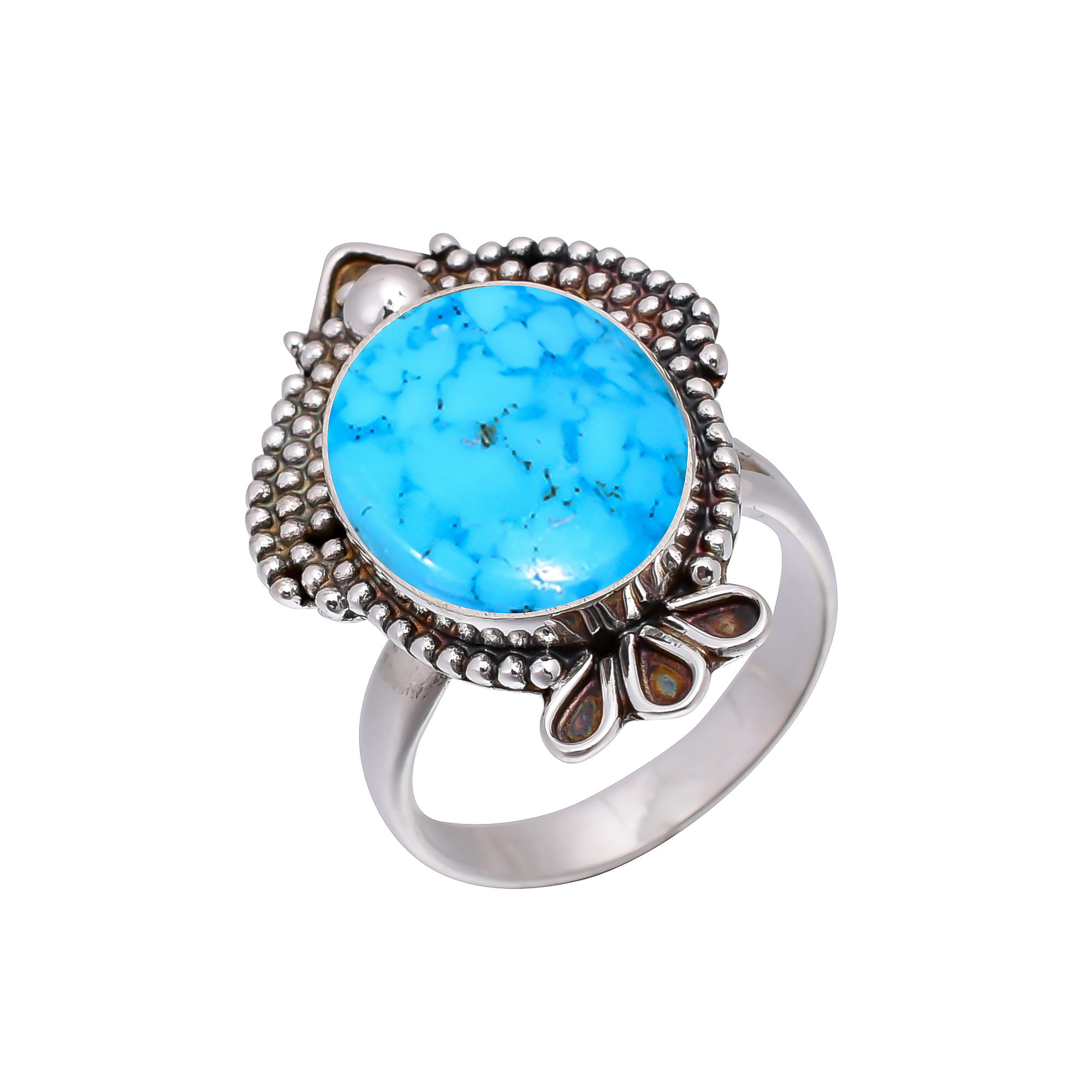 Magnesite Turquoise 925 Sterling Silver Ring