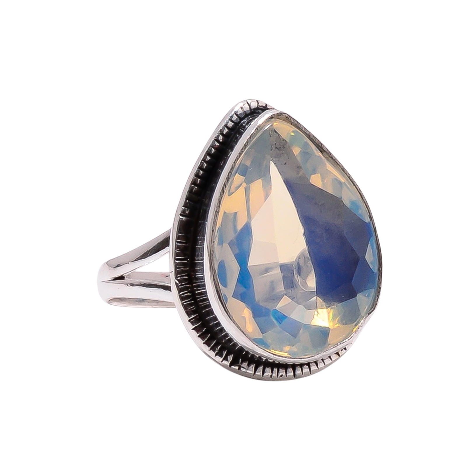Milky Opal - Simulated 925 Sterling Silver Ring