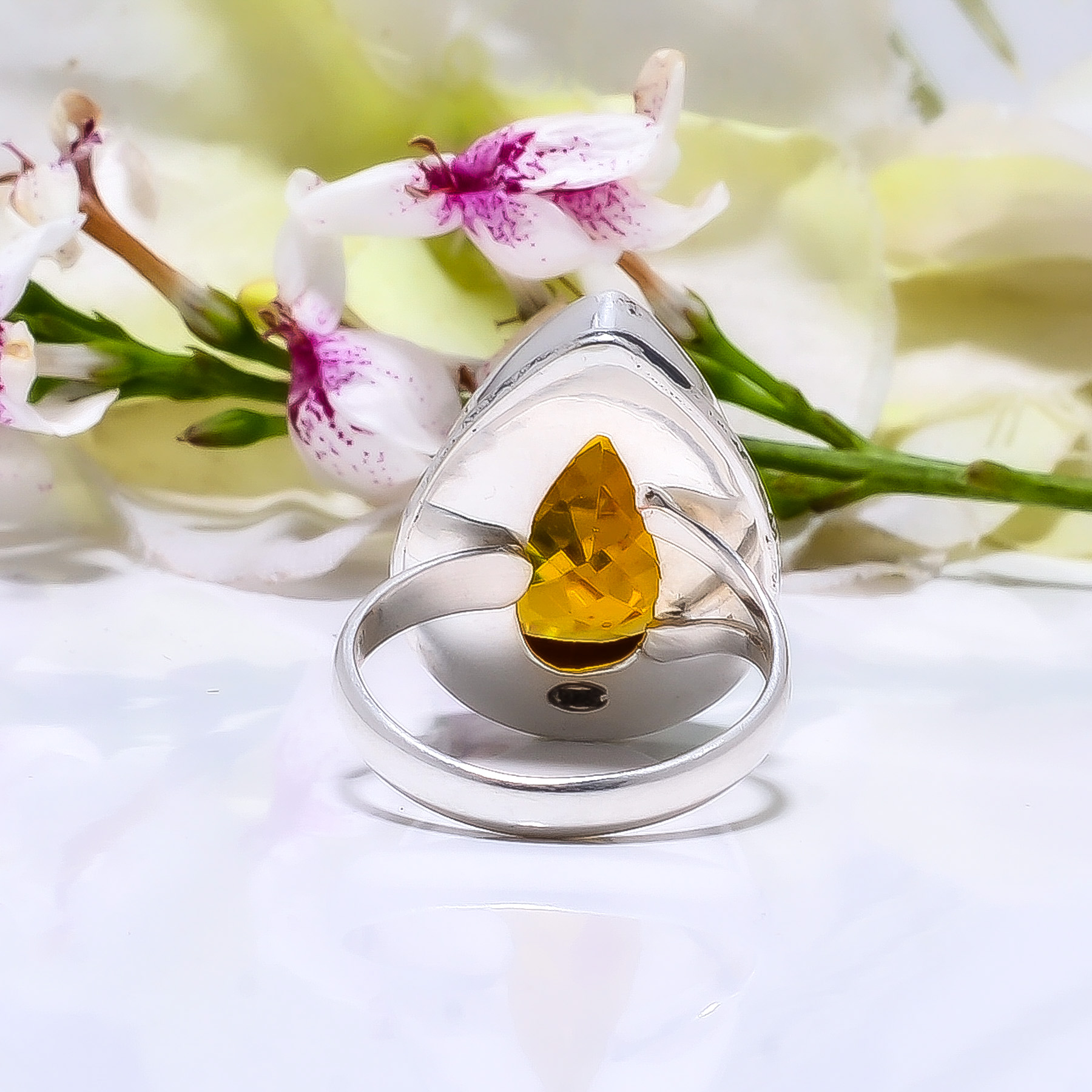 Citrine - Simulated 925 Sterling Silver Ring