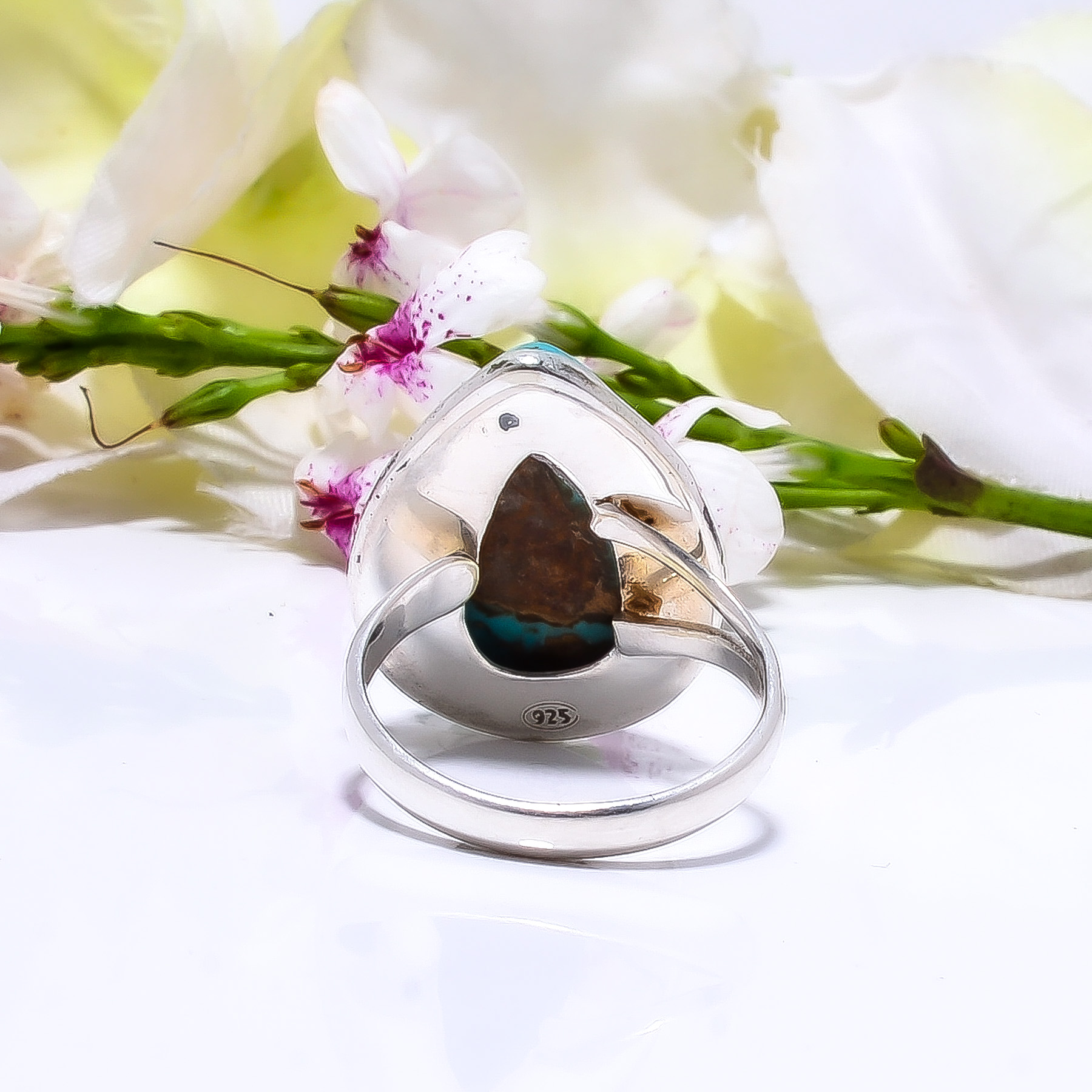 Copper Turquoise - Pilot Mountain 925 Sterling Silver Ring