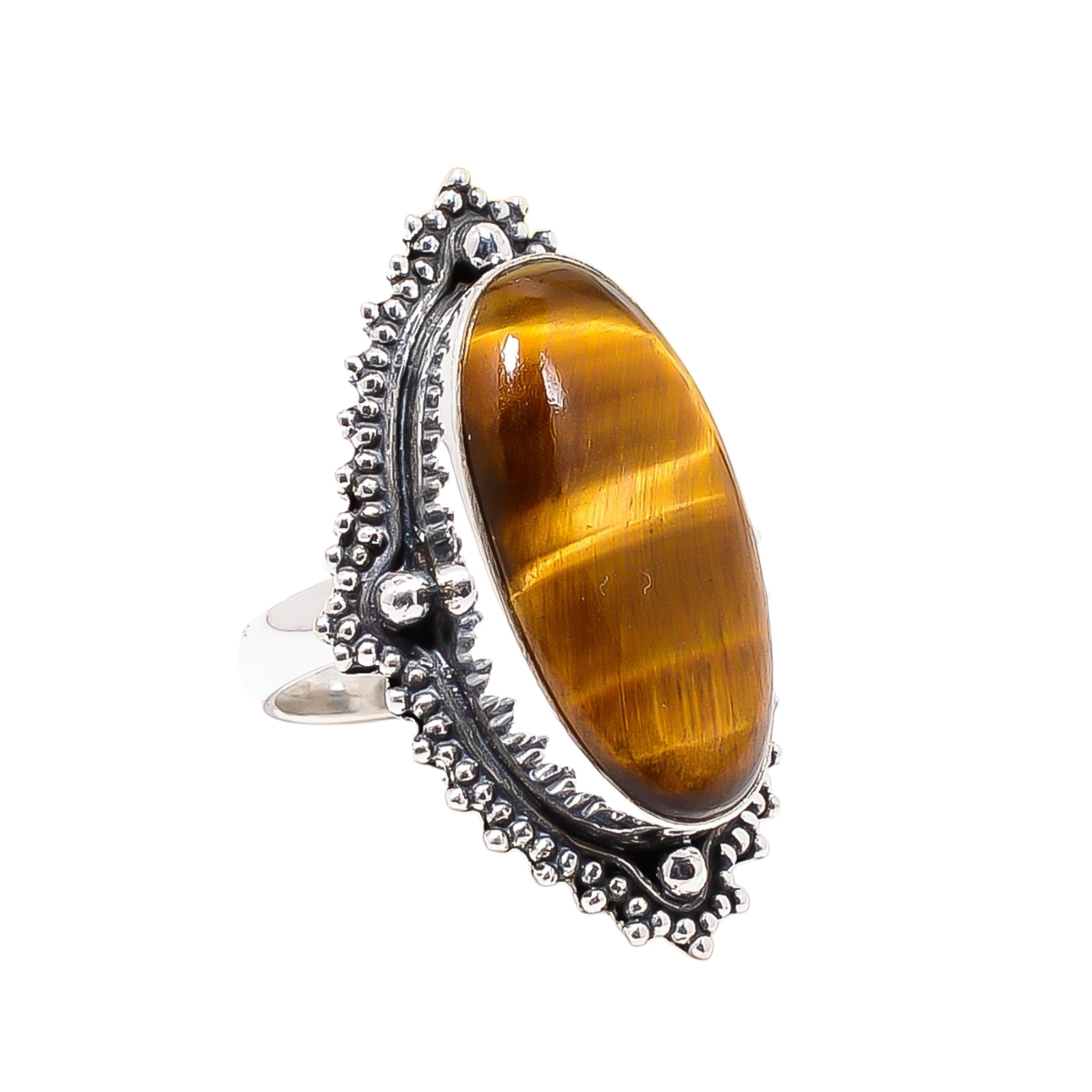 Yellow Tiger Eye - South Africa 925 Sterling Silver Ring